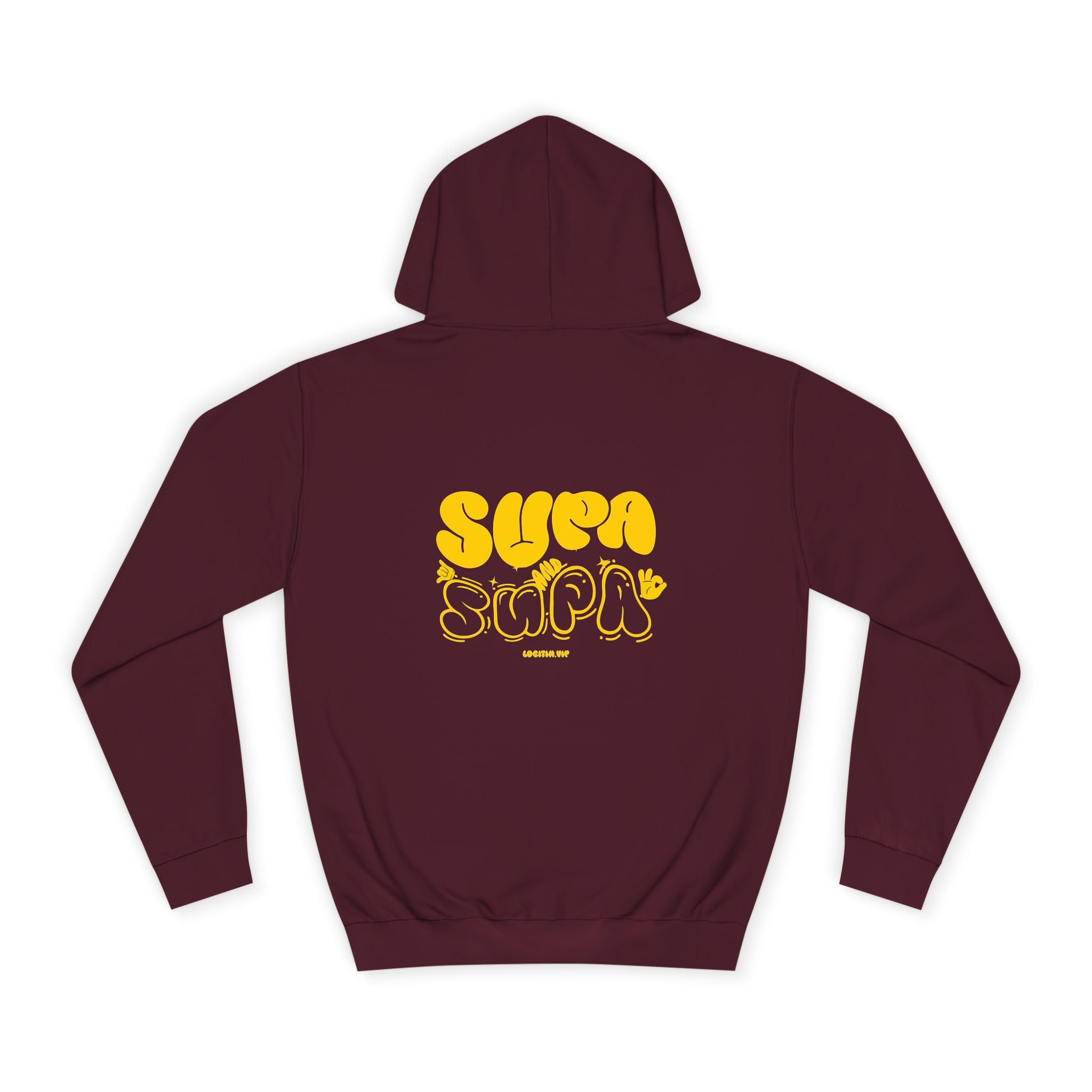 Cheerful Unisex Supa Supa Hoodie - Cozy Streetwear, Campus Style, Trendy Gift, Relaxed Fit, Perfect for Every day