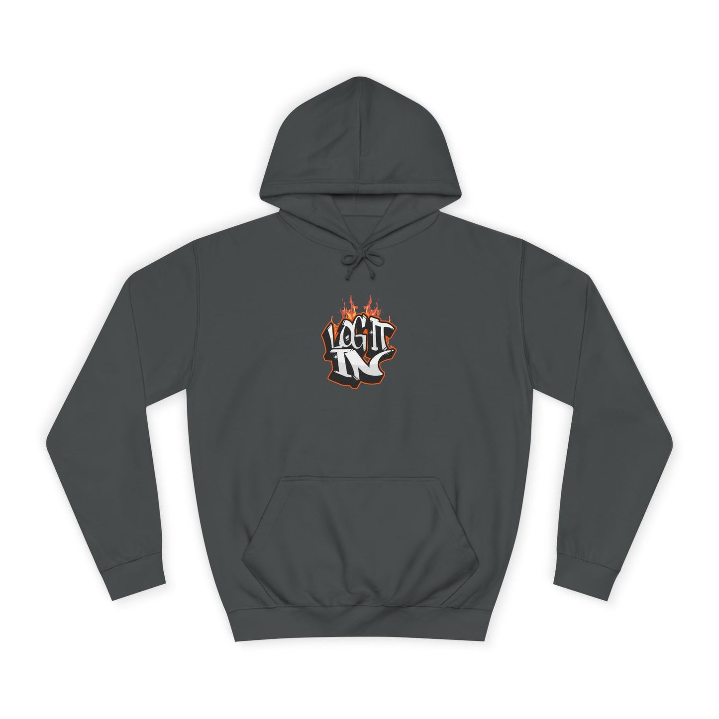 Stylish Unisex Log it in Hoodie, Casual Streetwear, Graphic Pullover, Trendy Everyday Wear, Cozy Hoodie