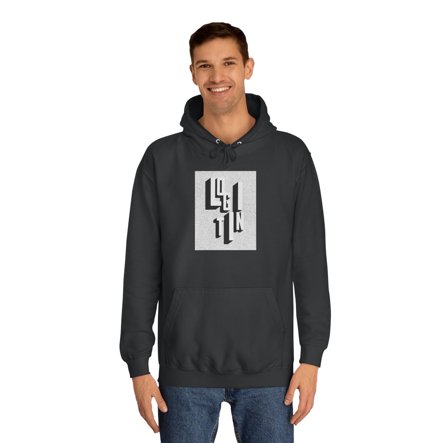Minimalist Hoodie, Unisex Sweatshirt, Cozy Campus Wear, Student Gift, Modern Graphic Hoodie