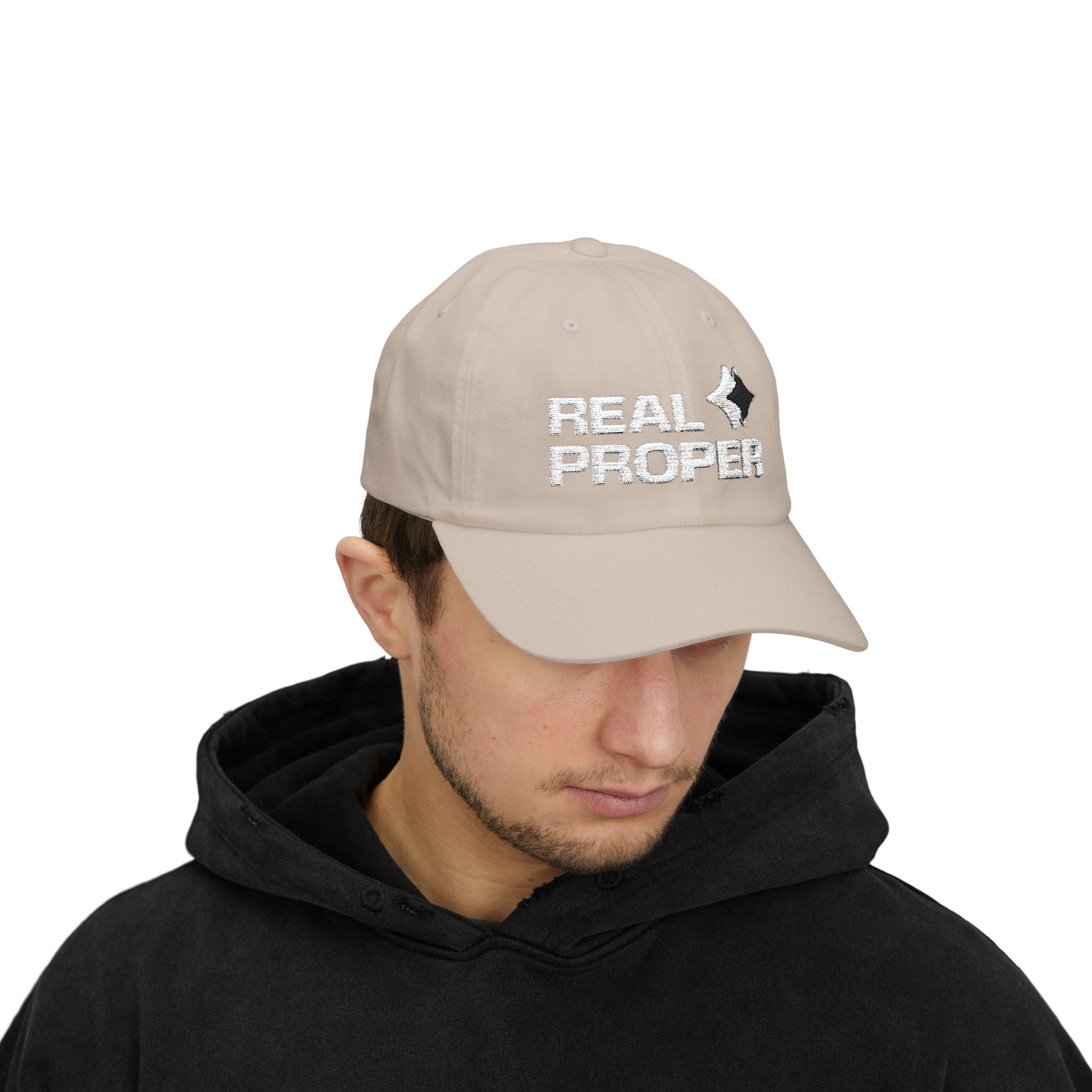 Classic Cap — "Real Proper" Embroidered Casual Baseball Hat