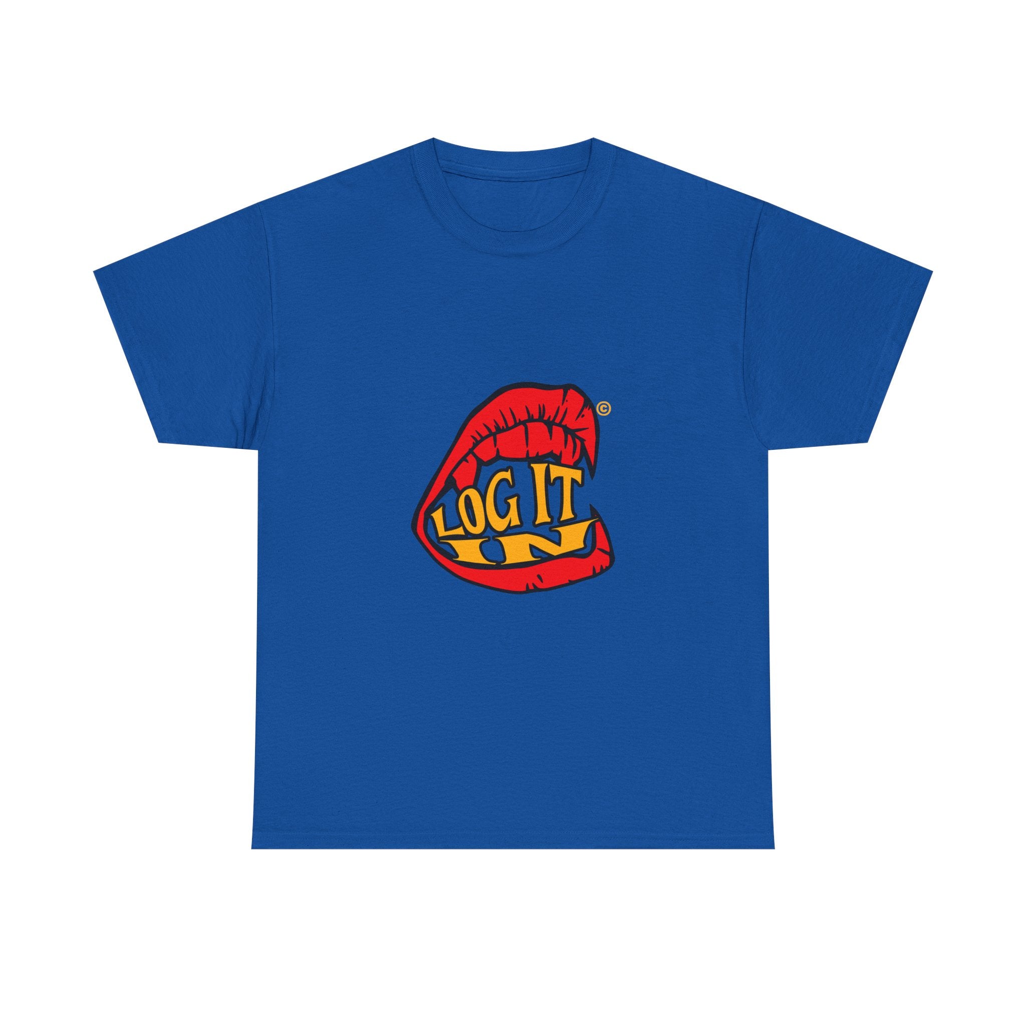 T-Shirt — Bold Logo "Log It in" Graphic Tee