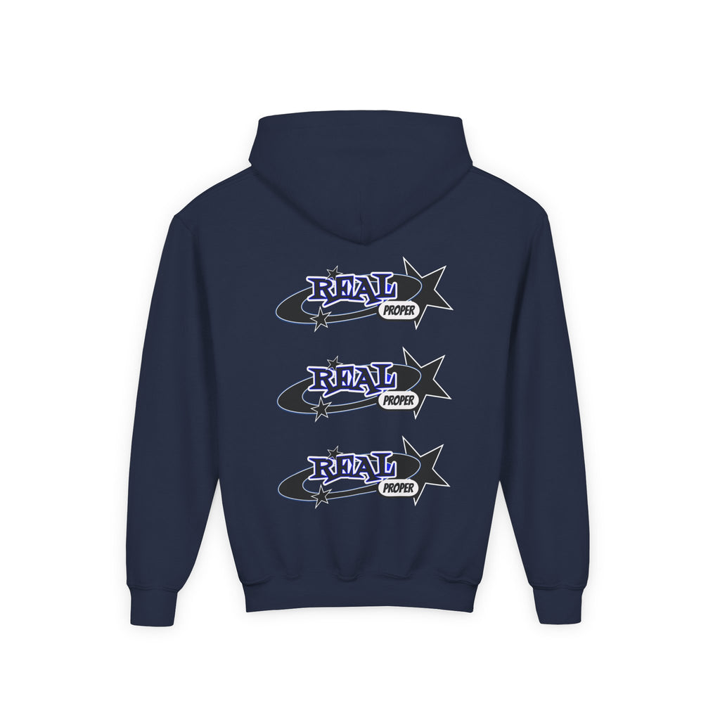 Youth Hoodie – "Real Proper" Star Graphic Pullover