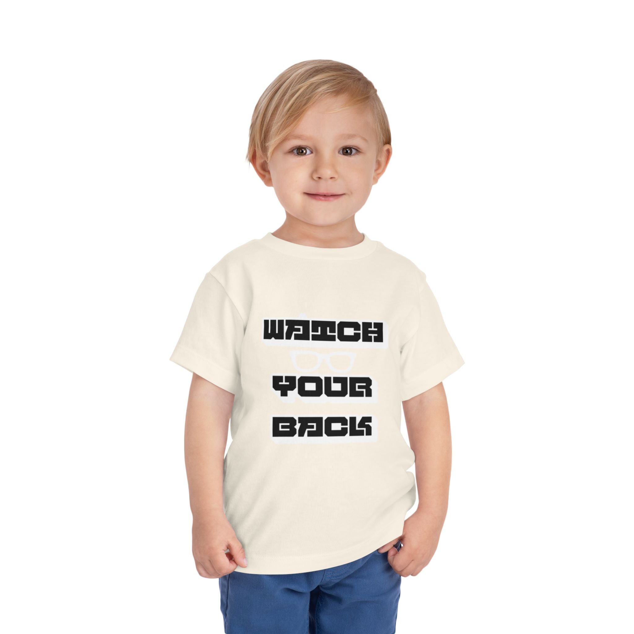 Toddler Tee — "Watch Your Back" Graphic Kids Shirt