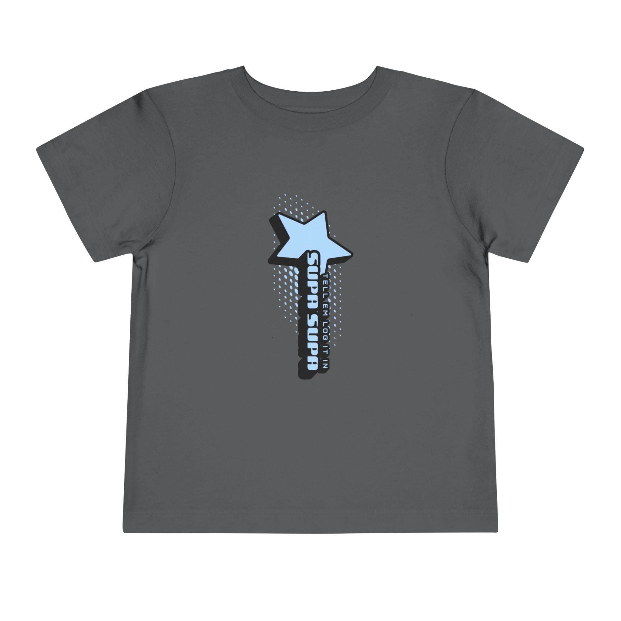 Toddler Tee — Blue Star "Tell em log it in" Graphic