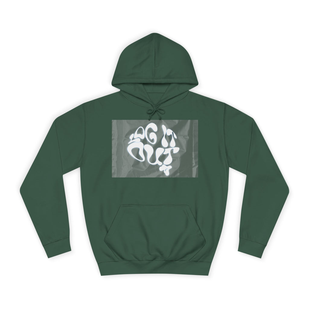 Cozy Unisex 'LOG IT OUT' Hoodie with Abstract Design, Sweatshirt, Graphic Hoodie, Casual Wear, Perfect Fit