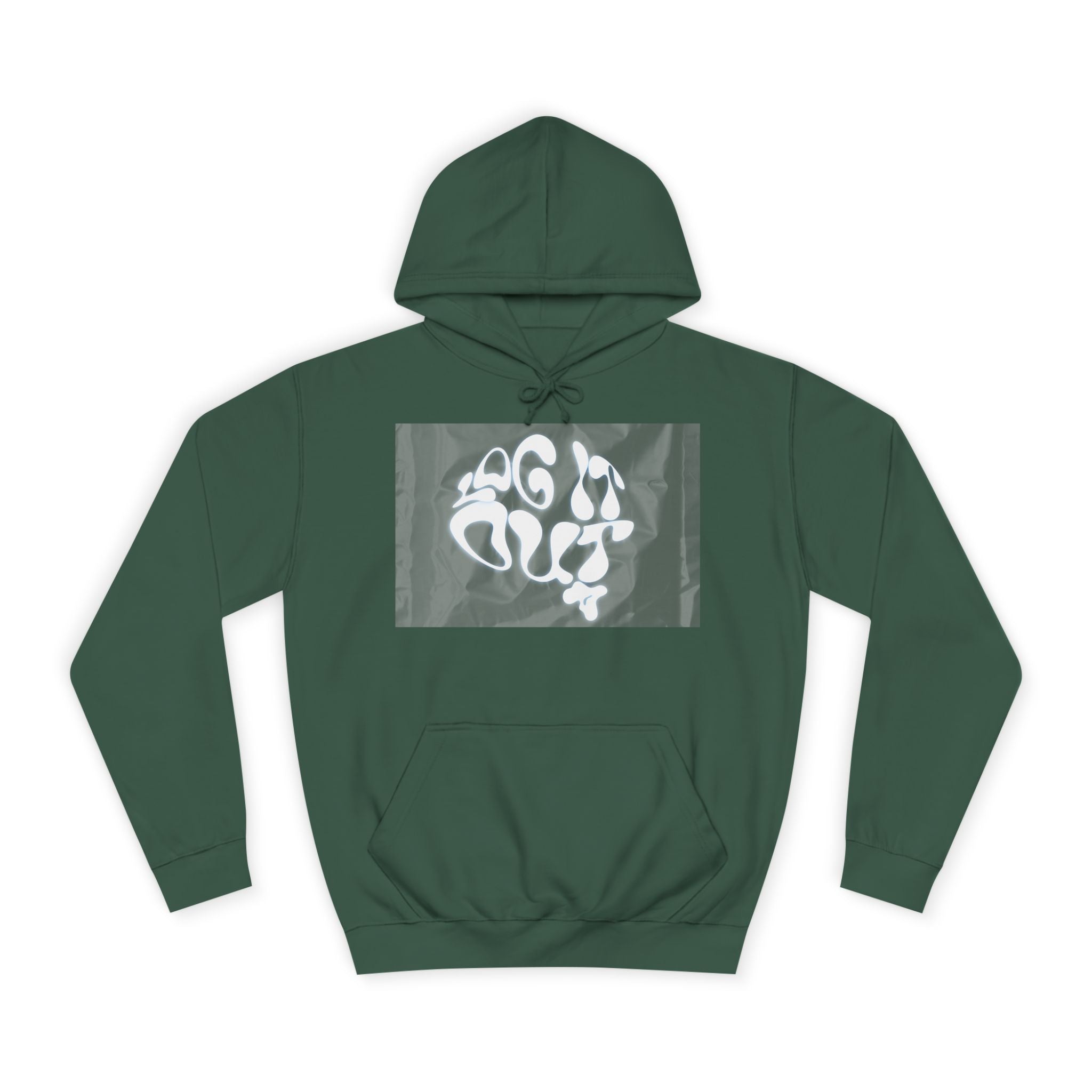 Cozy Unisex 'LOG IT OUT' Hoodie with Abstract Design, Sweatshirt, Graphic Hoodie, Casual Wear, Perfect Fit
