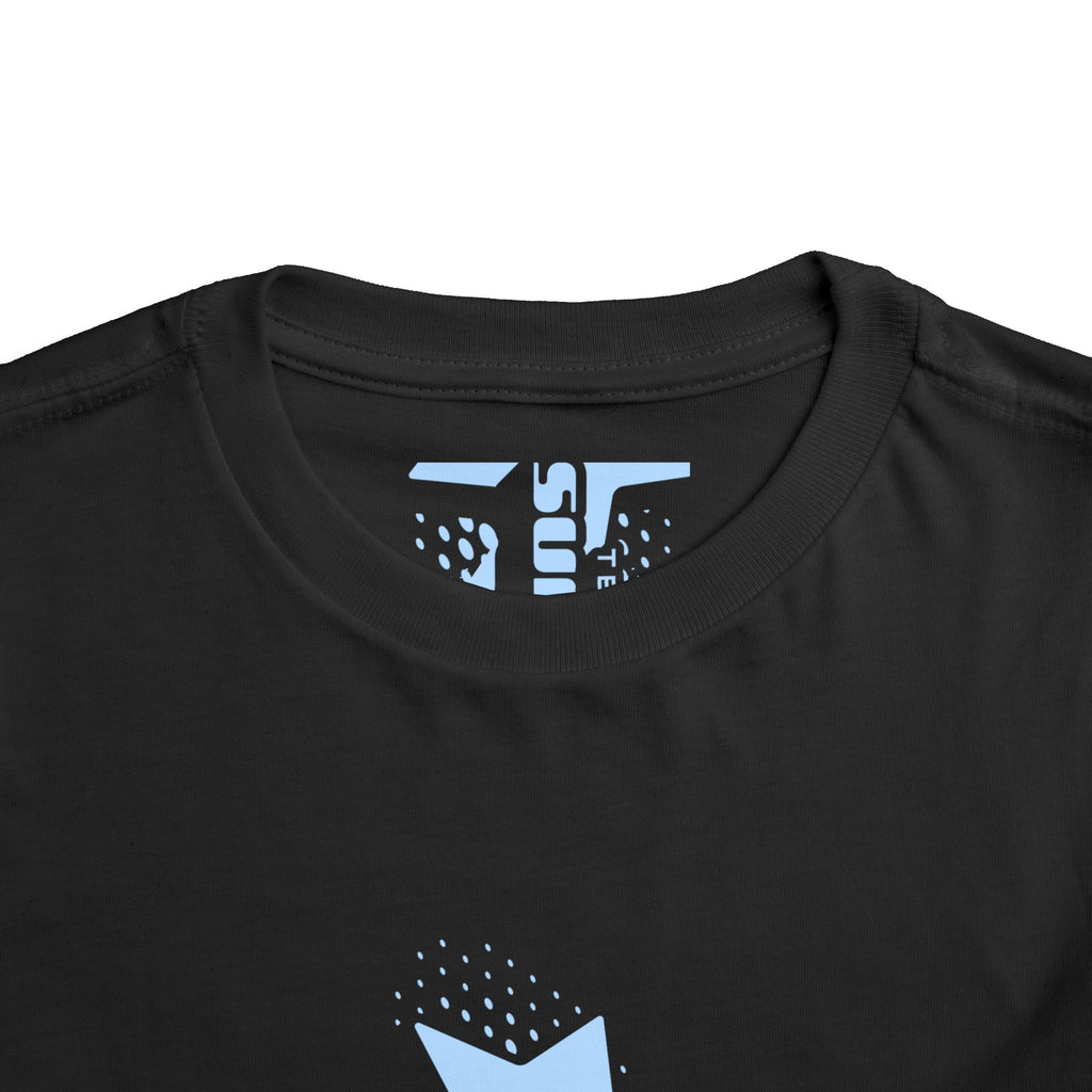 Toddler Tee — Blue Star "Tell em log it in" Graphic