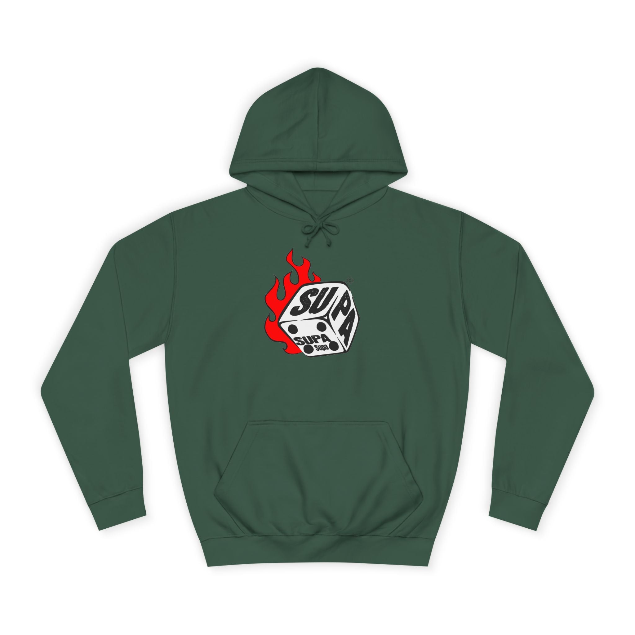 Cool Fire Graphic Unisex SUPA Hoodie, Apparel, Streetwear, Casual Wear, Unique Hooded Sweatshirt