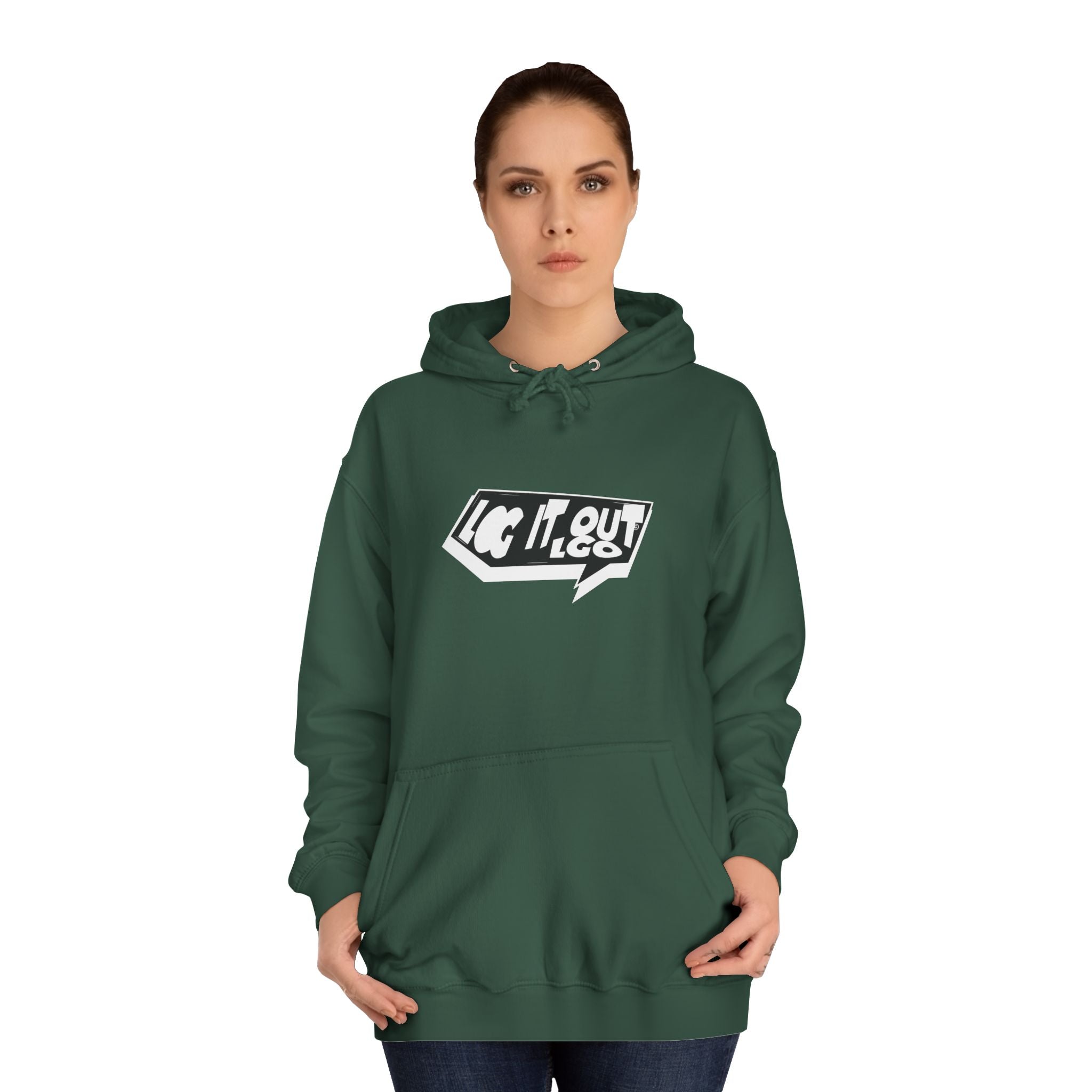 Chill Vibes Unisex Log it out Hoodie - Perfect for Campus Wear, Gifts, Casual Outfits, Fall/Winter Style, Cozy Fashion