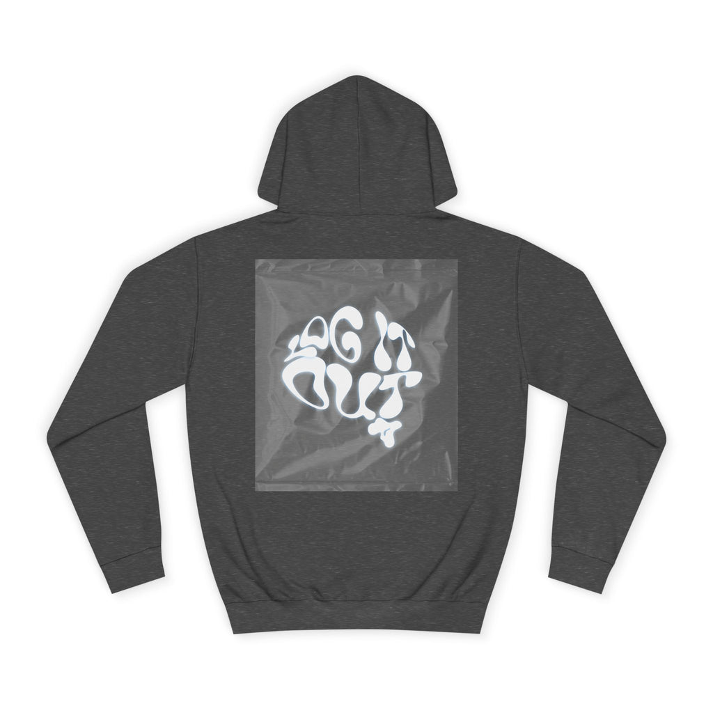 Cozy Unisex 'LOG IT OUT' Hoodie with Abstract Design, Sweatshirt, Graphic Hoodie, Casual Wear, Perfect Fit