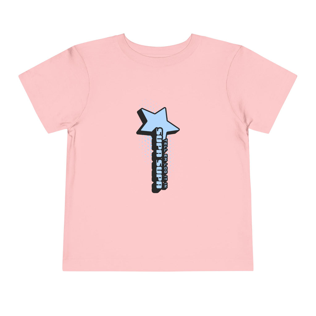 Toddler Tee — Blue Star "Tell em log it in" Graphic