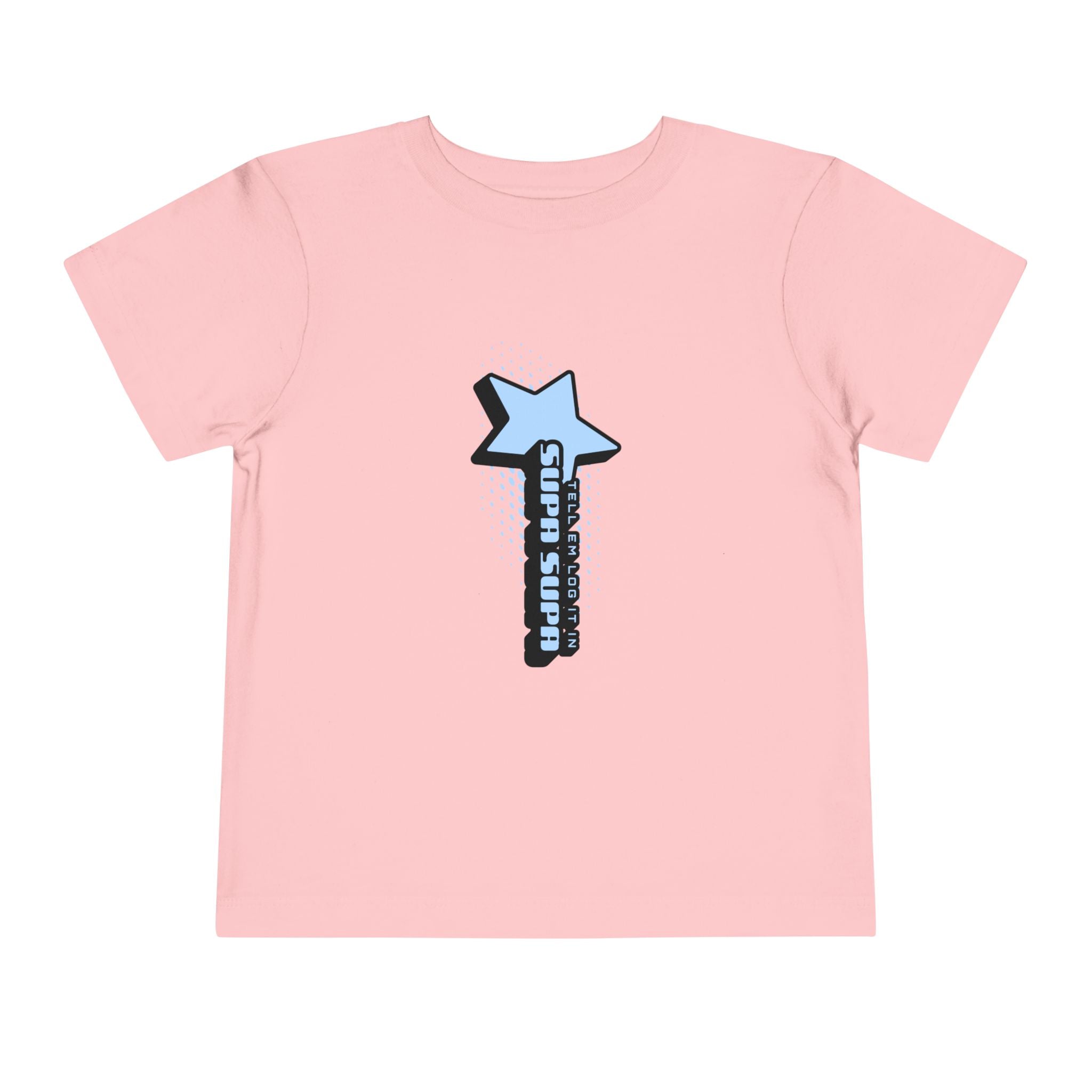 Toddler Tee — Blue Star "Tell em log it in" Graphic