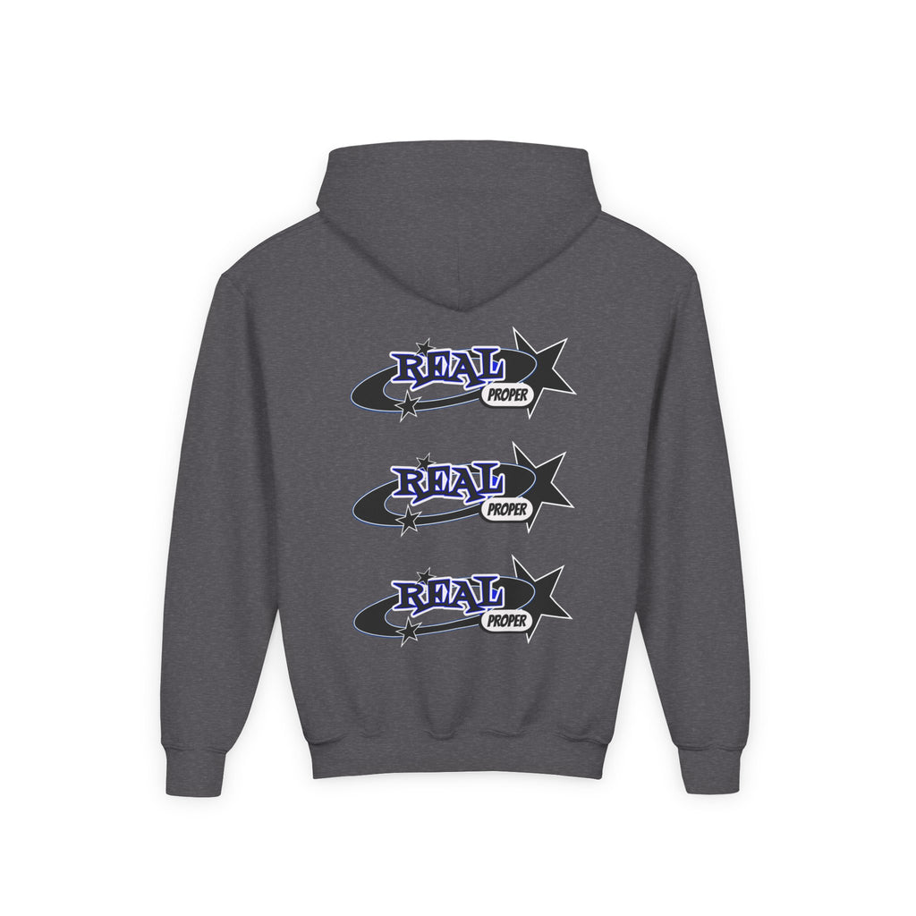 Youth Hoodie – "Real Proper" Star Graphic Pullover