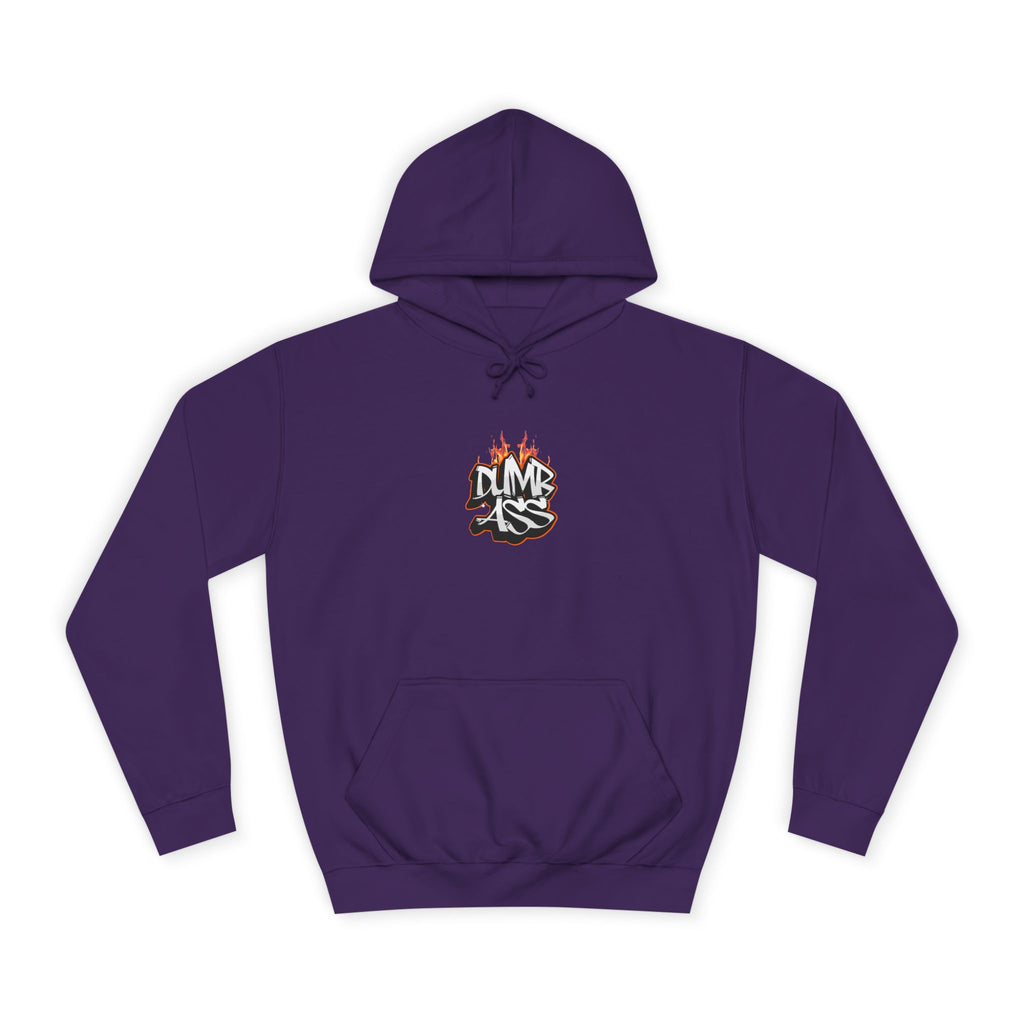 Dumb Ass Graffiti Hoodie – Bold Streetwear Pullover with Flame Lettering