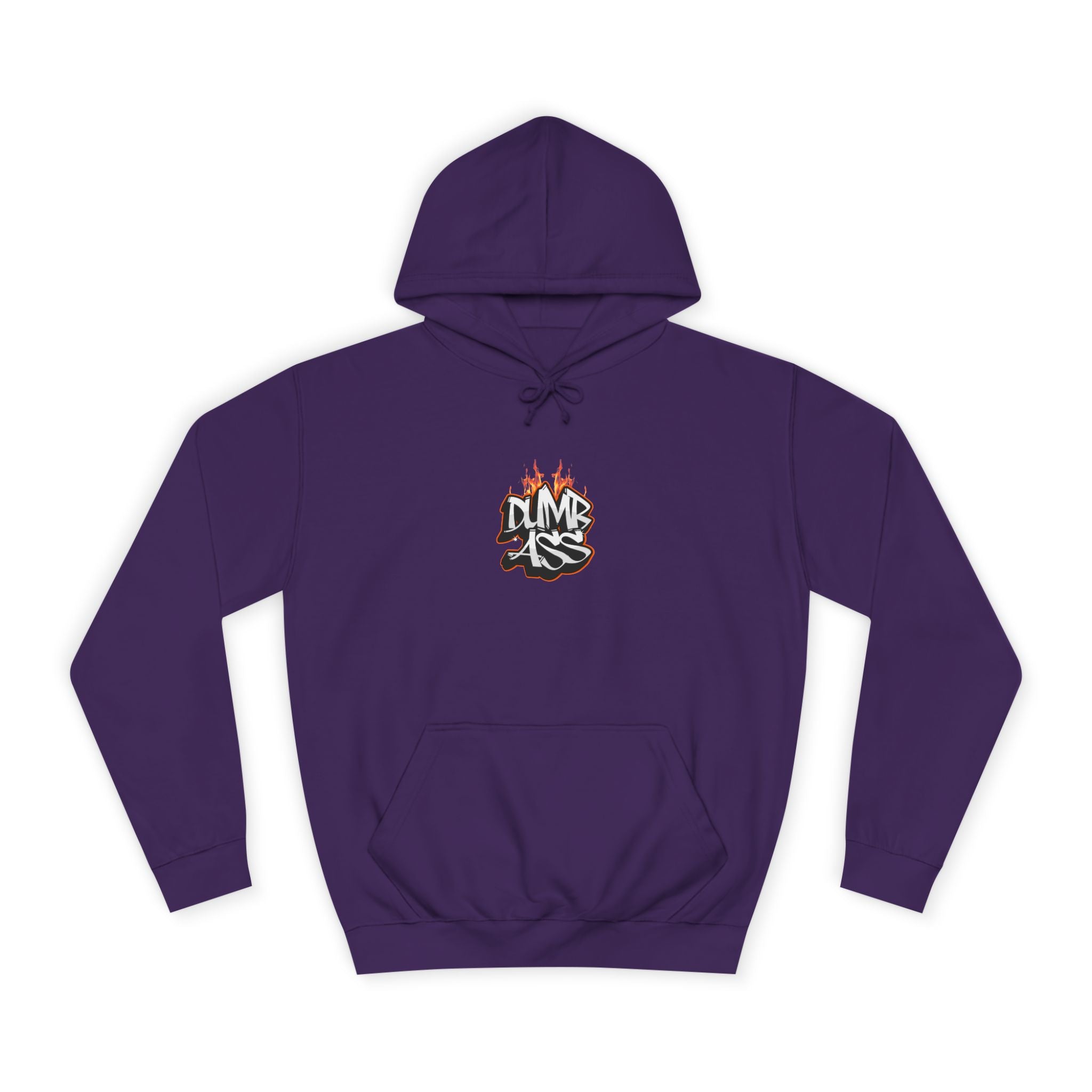 Dumb Ass Graffiti Hoodie – Bold Streetwear Pullover with Flame Lettering