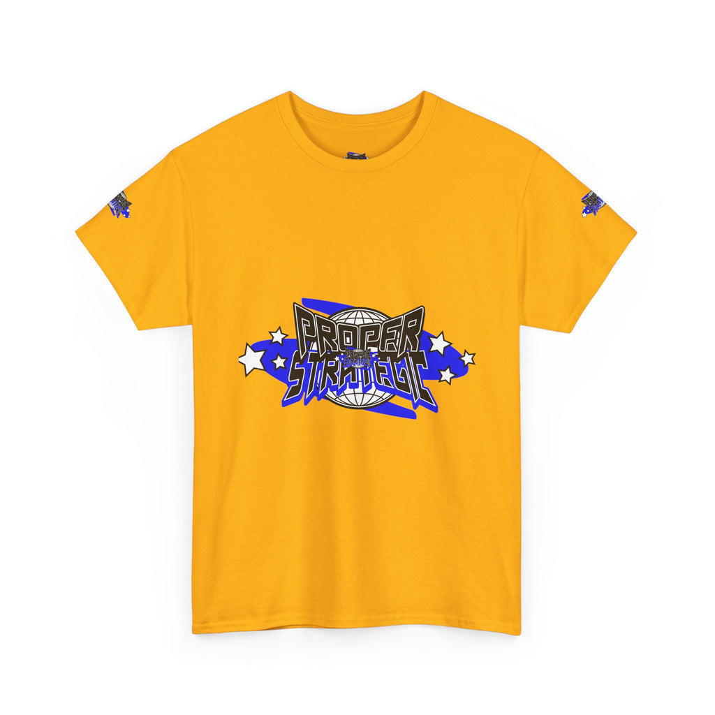 Proper 'Strategic' Graphic Tee — Retro Blue Streetwear T‑Shirt