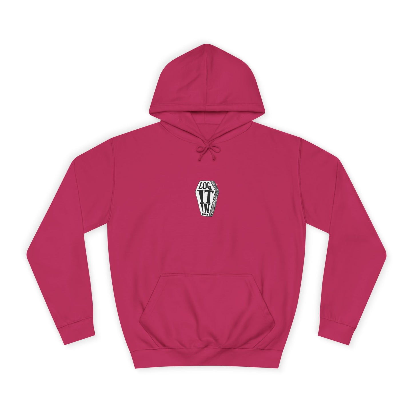 Edgy Unisex Log it in Hoodie, Casual Streetwear, Unique Gift, Trendy Apparel, Halloween Costume, Cozy Lounge Wear