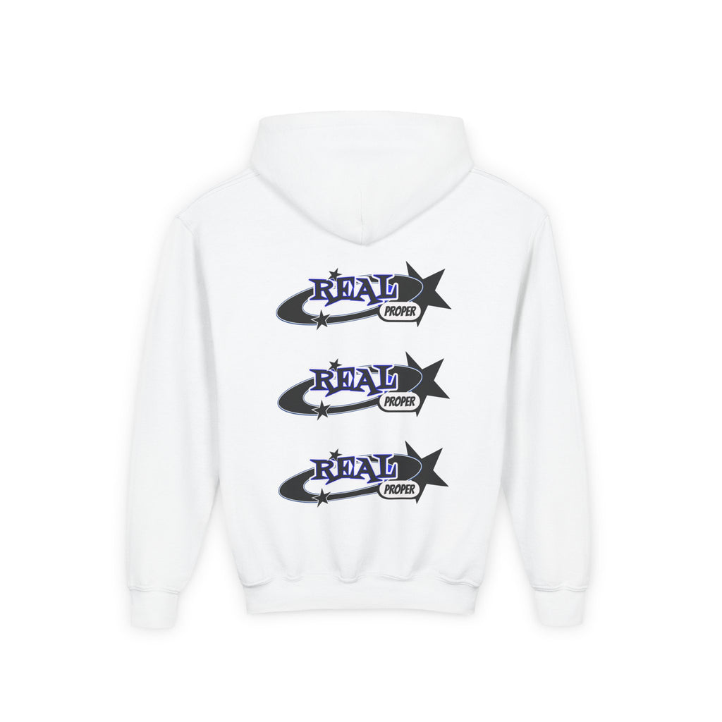 Youth Hoodie – "Real Proper" Star Graphic Pullover