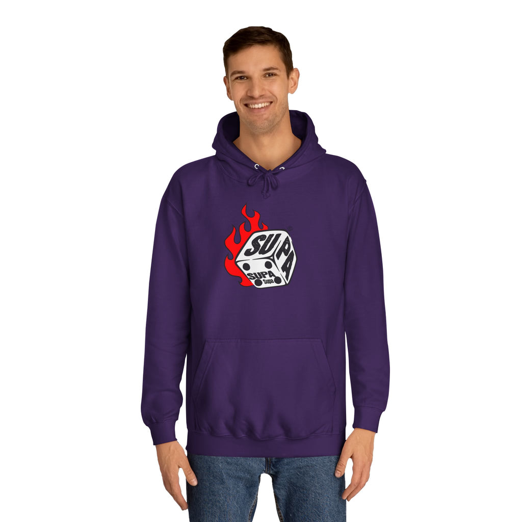 Cool Fire Graphic Unisex SUPA Hoodie, Apparel, Streetwear, Casual Wear, Unique Hooded Sweatshirt