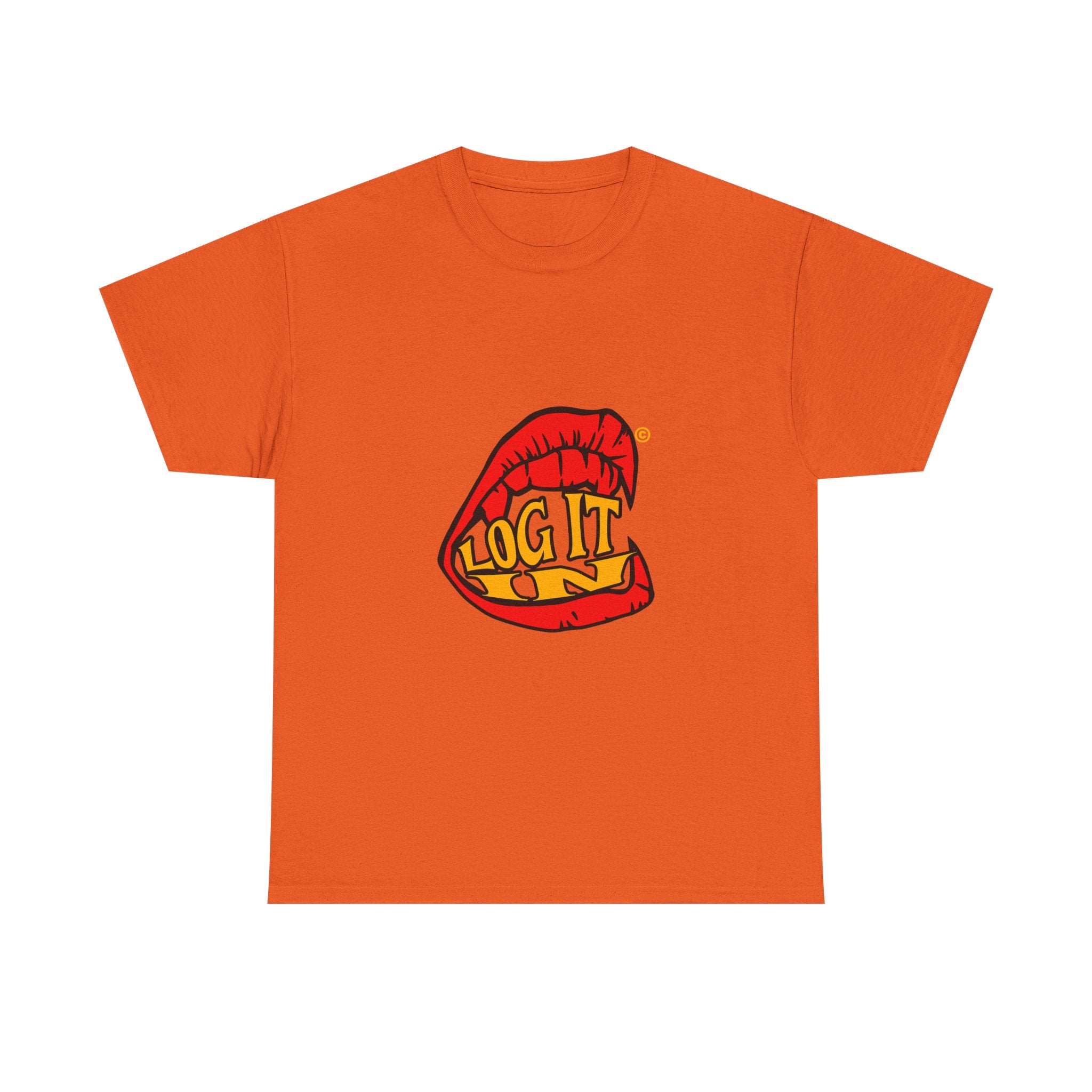 T-Shirt — Bold Logo "Log It in" Graphic Tee