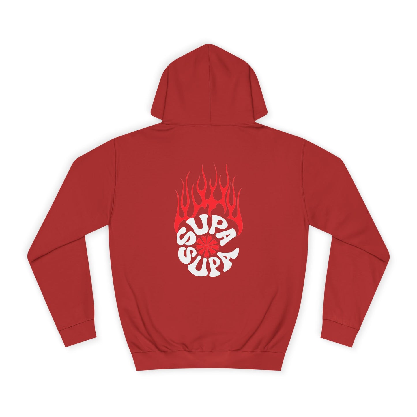 Unisex Flame Supa Supa Graphic Hoodie - Casual Streetwear