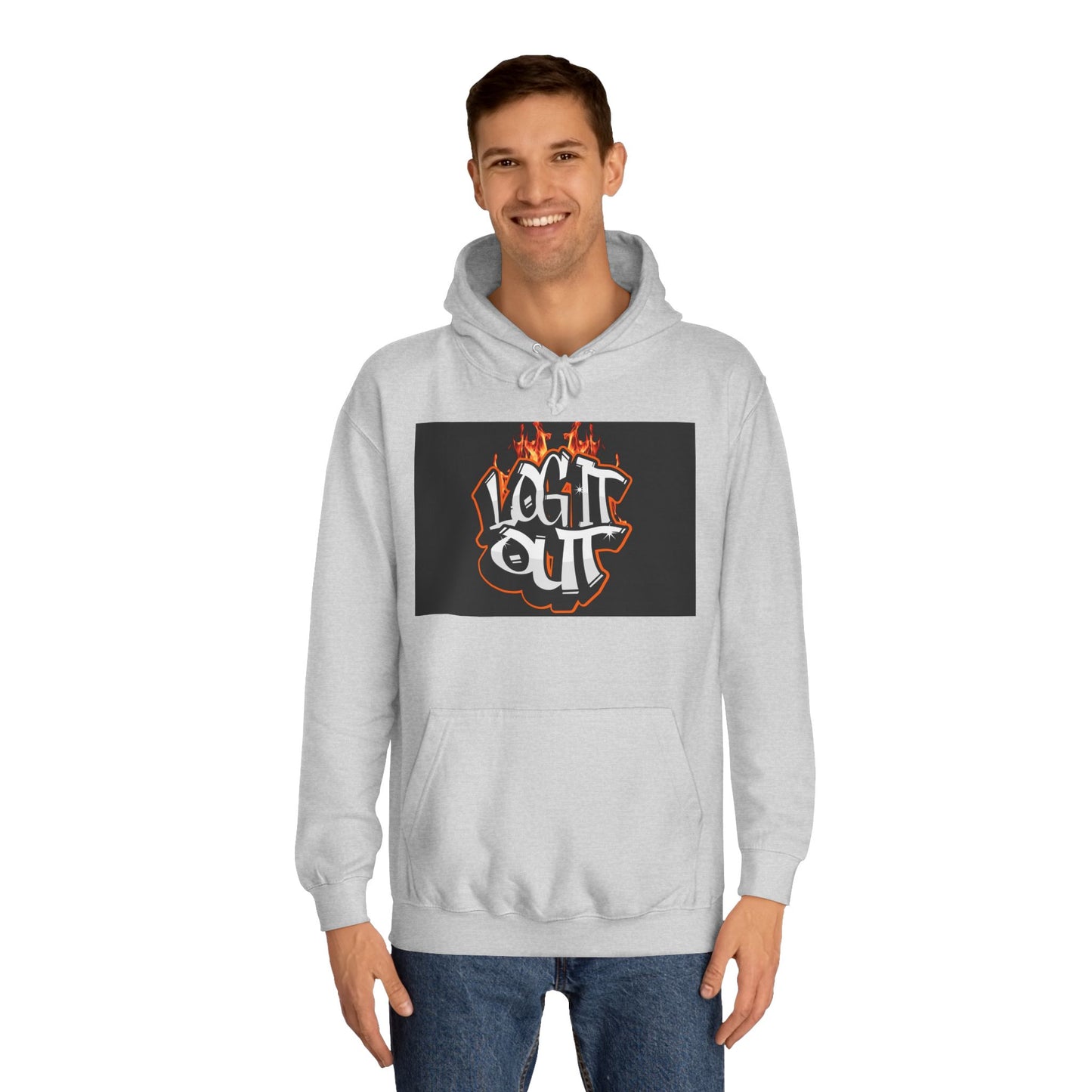 Stylish Unisex Hoodie with 'Log It Out' Design, Cozy Wear, Trendy Streetwear, Perfect for Parties