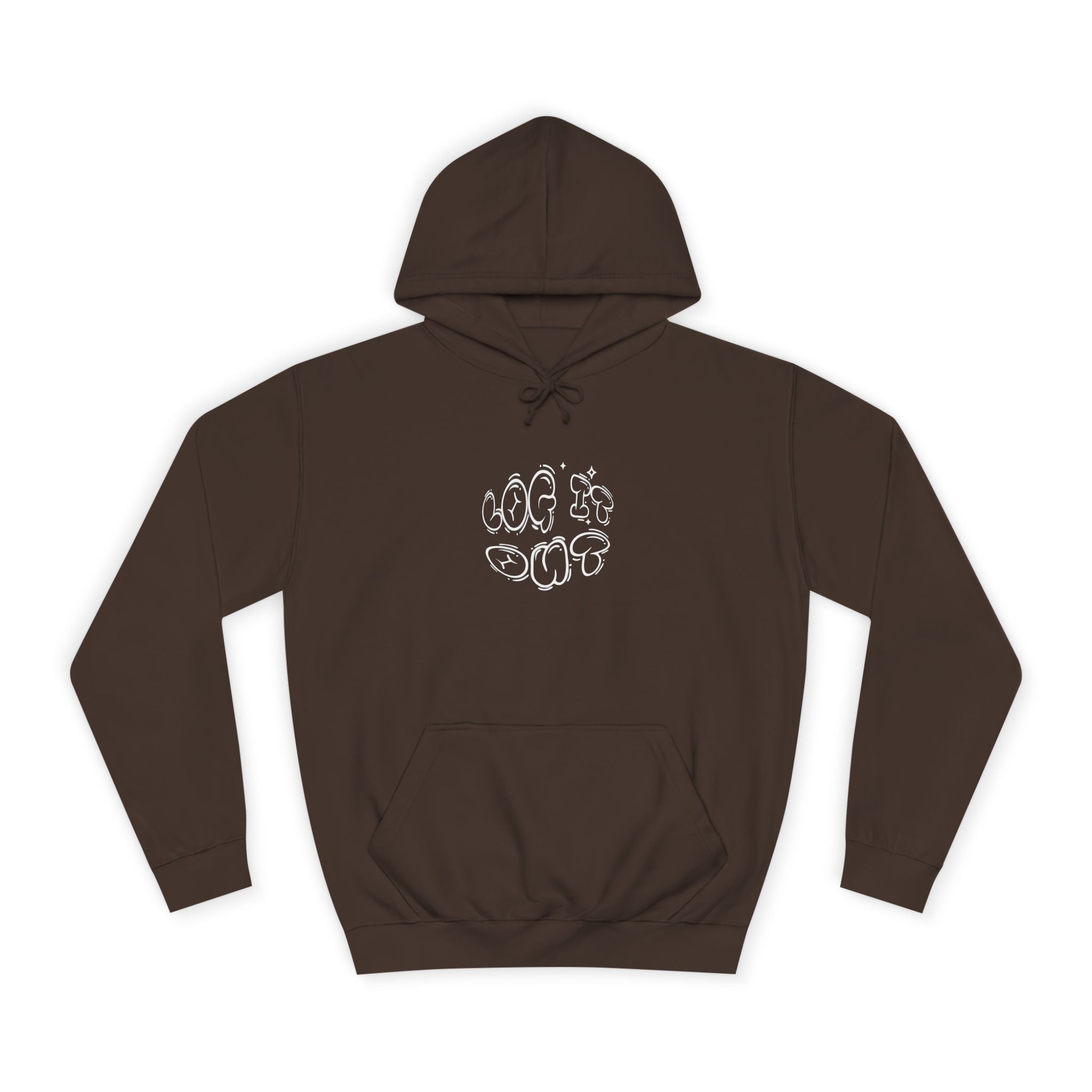 Cozy Unisex Hoodie - "Log It Out" Graphic - Perfect for Casual Wear, Gift