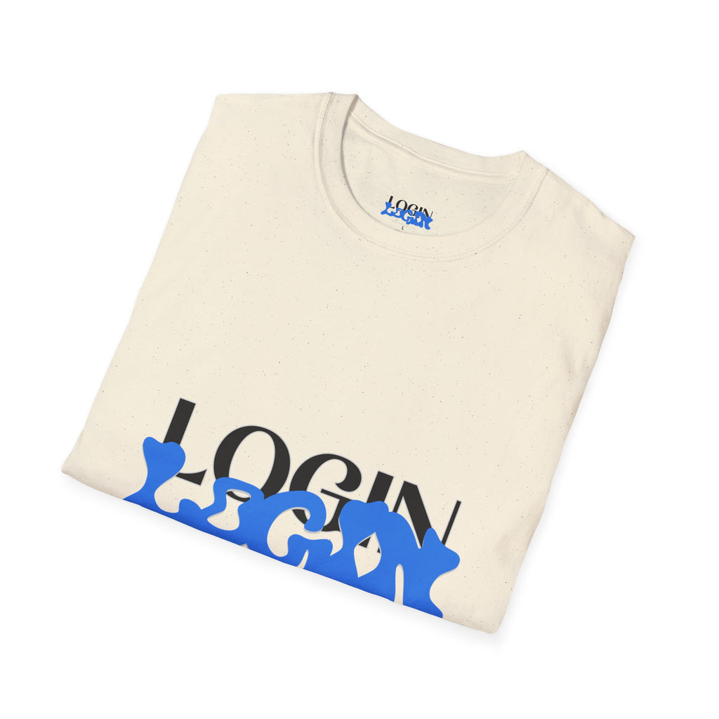 Login Graphic T-Shirt — Blue Drip Logo Tee