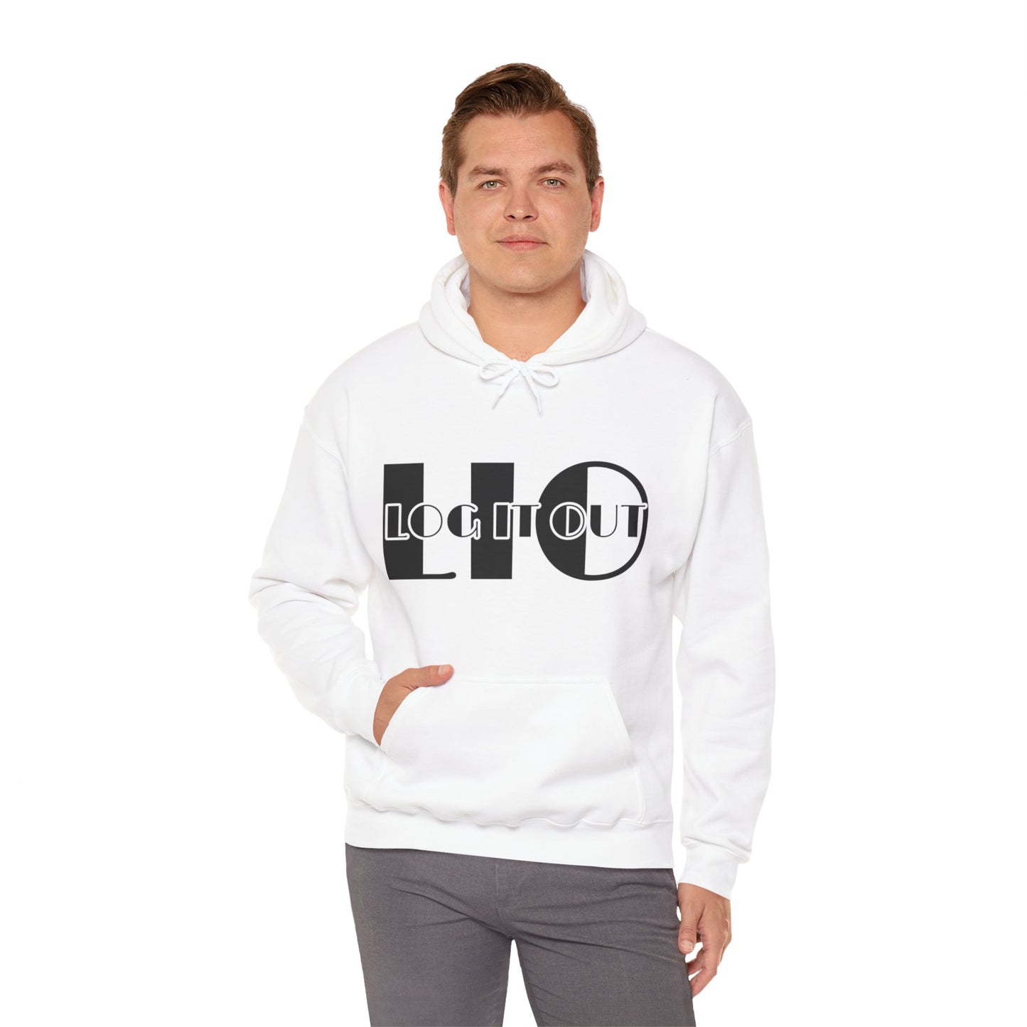 Log it out Unisex Heavy Blend™ Hooded Sweatshirt