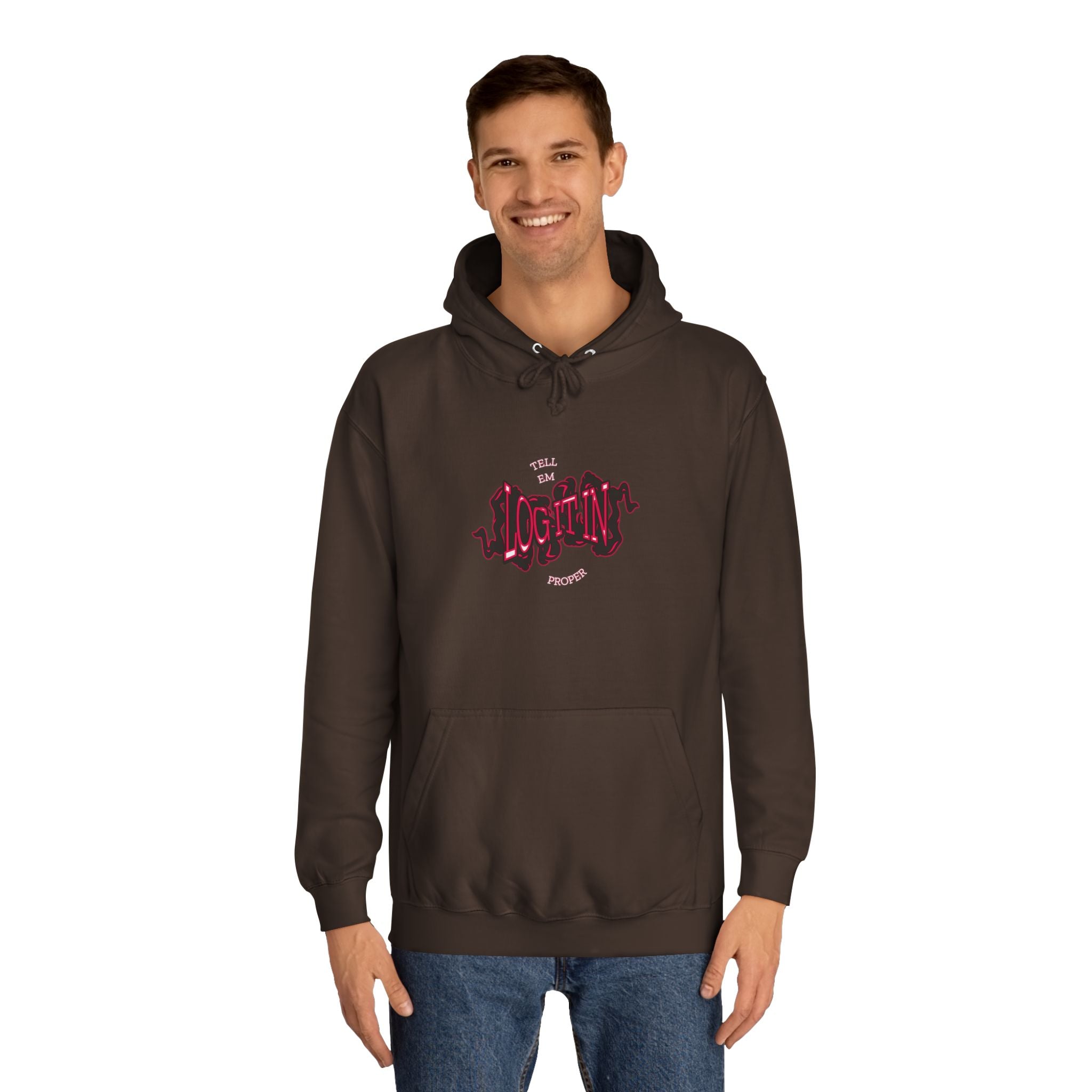 'Log it in'Hoodie for Unisex, Casual Wear, Trendy Apparel, Perfect for Everyday wear, Comfortable Fit