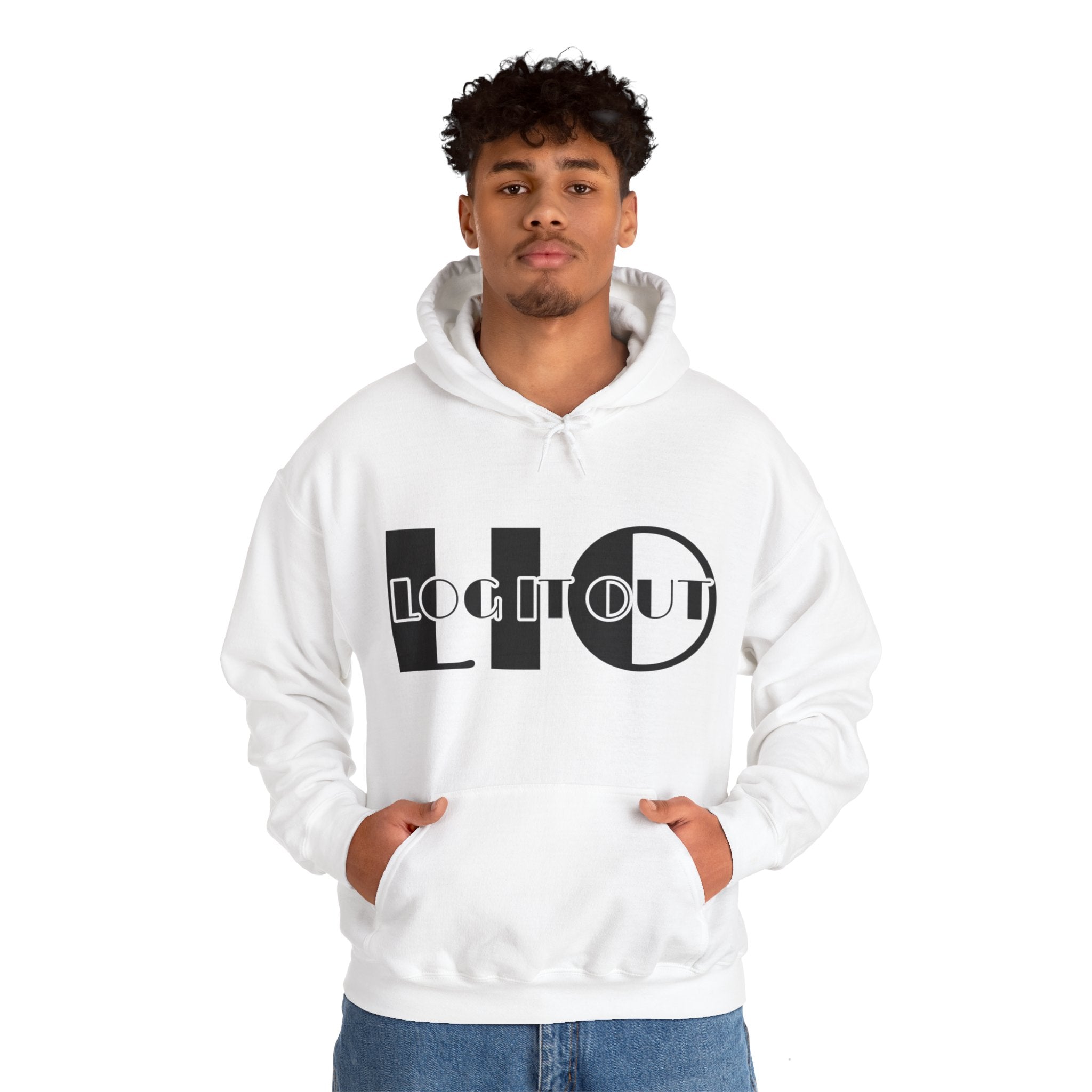 Log it out Unisex Heavy Blend™ Hooded Sweatshirt