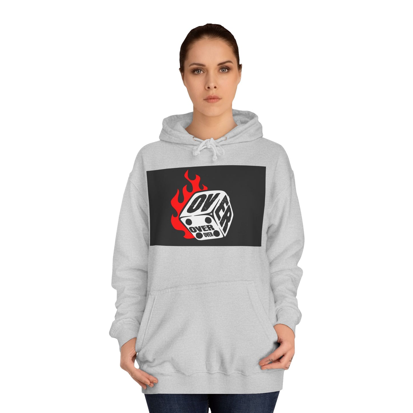 OVER Graphic Hoodie, Oversized Sweatshirt, Trendy Unisex Hoodie, Gift, Casual Layering Top