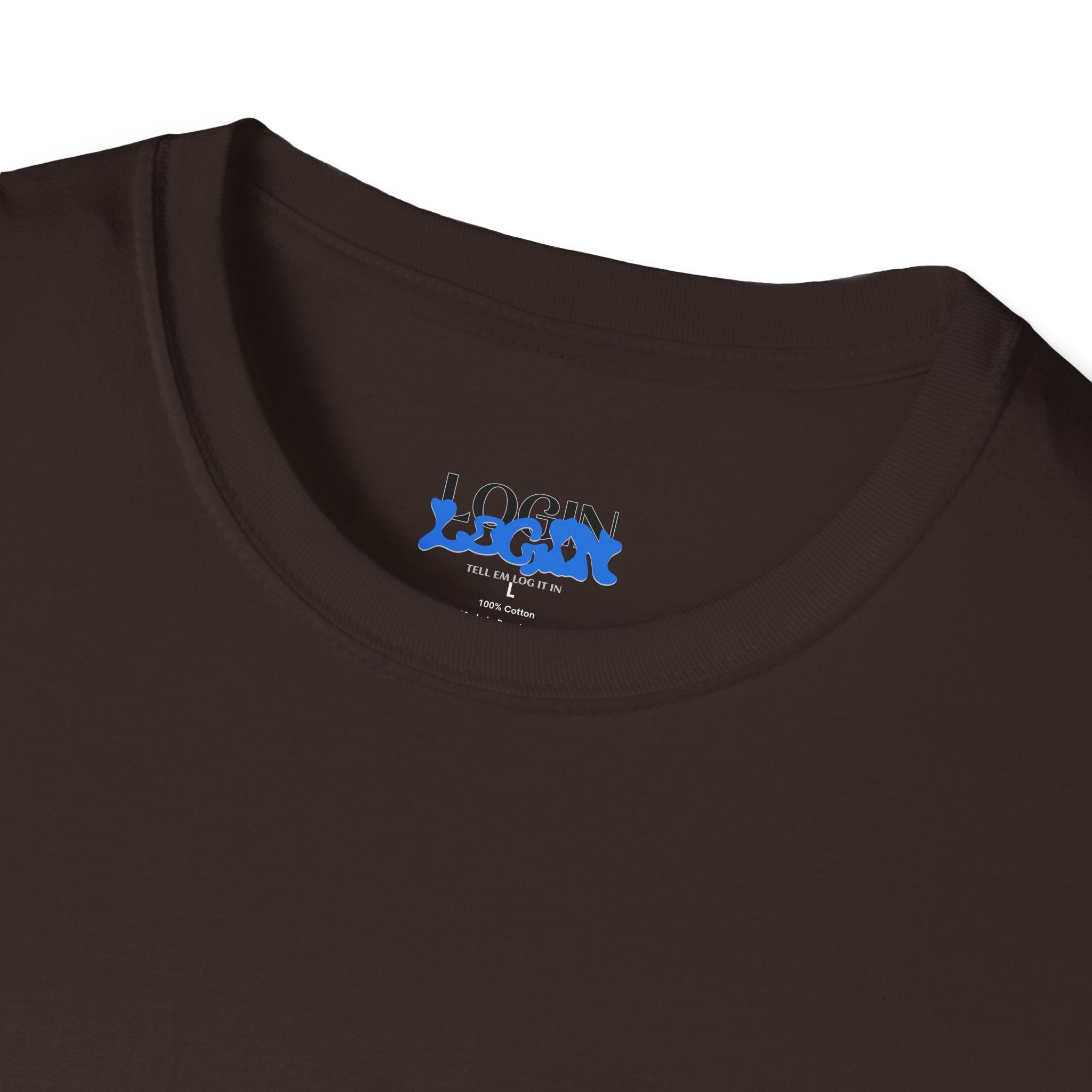 Login Graphic T-Shirt — Blue Drip Logo Tee