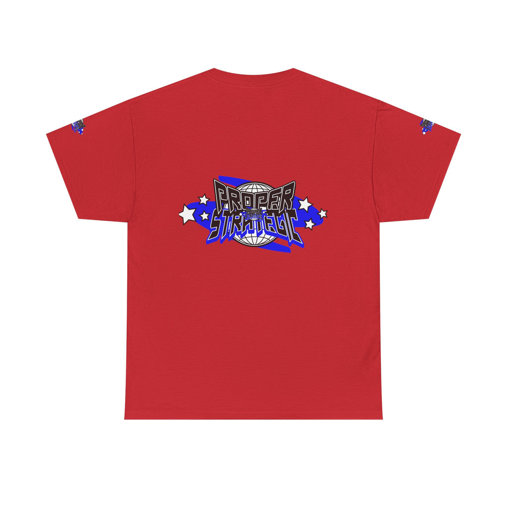 Proper 'Strategic' Graphic Tee — Retro Blue Streetwear T‑Shirt