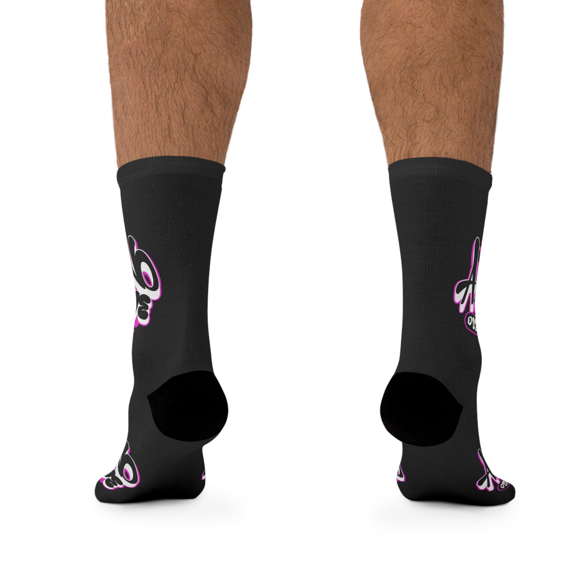 Graffiti "NO LOVE" Crew Socks —  Poly Streetwear Socks