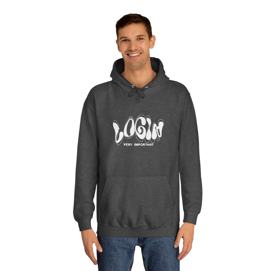 Cool College Unisex Hoodie - LOGIN, Apparel, Funny Hoodie, Gift, Cozy Wear,Trendy Fashion