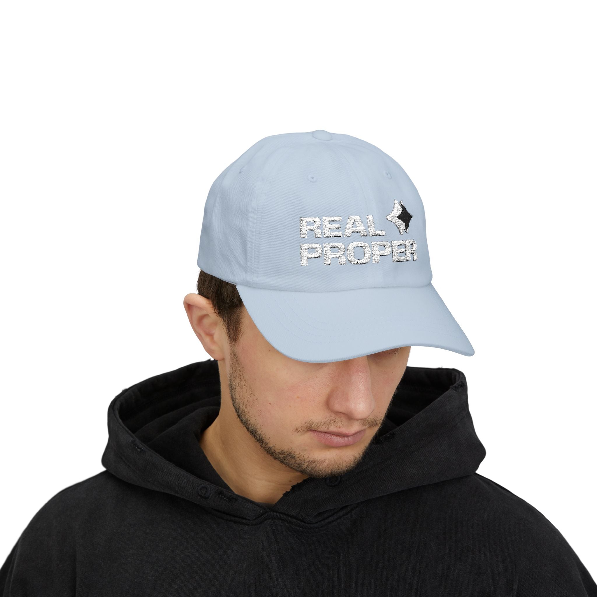 Classic Cap — "Real Proper" Embroidered Casual Baseball Hat