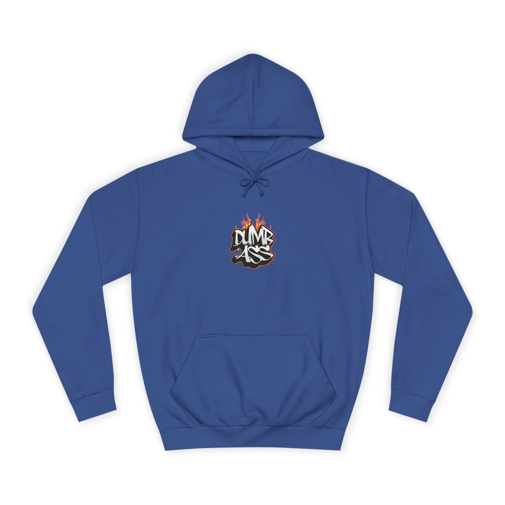 Dumb Ass Graffiti Hoodie – Bold Streetwear Pullover with Flame Lettering