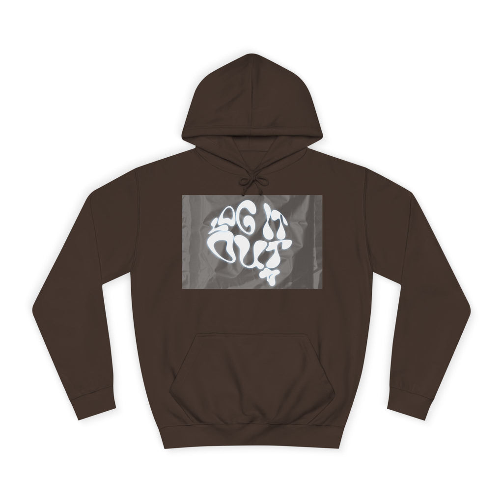 Cozy Unisex 'LOG IT OUT' Hoodie with Abstract Design, Sweatshirt, Graphic Hoodie, Casual Wear, Perfect Fit