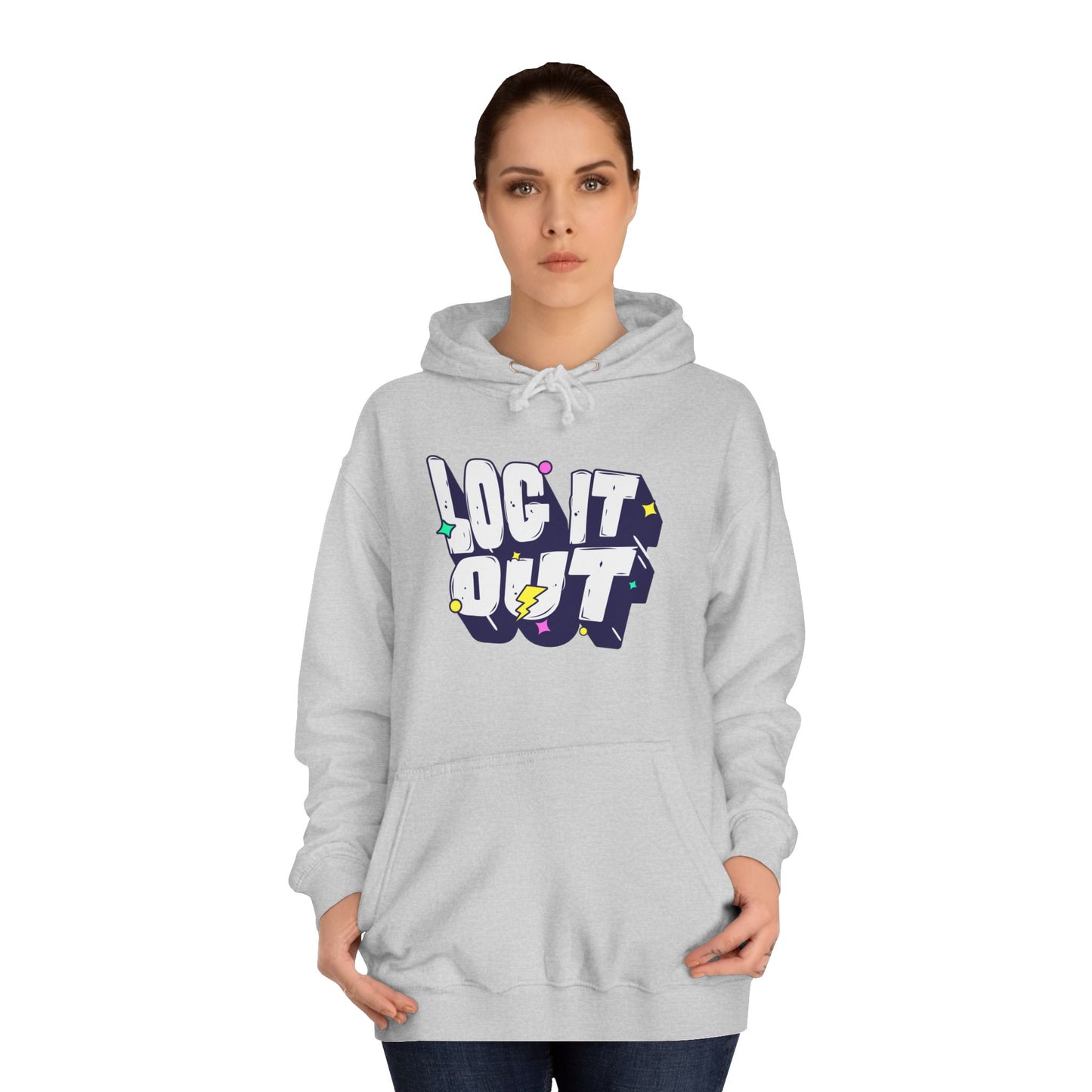 Unisex Hoodie with 'LOC IT OUT' Graphic, Cozy Casual Wear, Perfect for Events, Great Gift Idea
