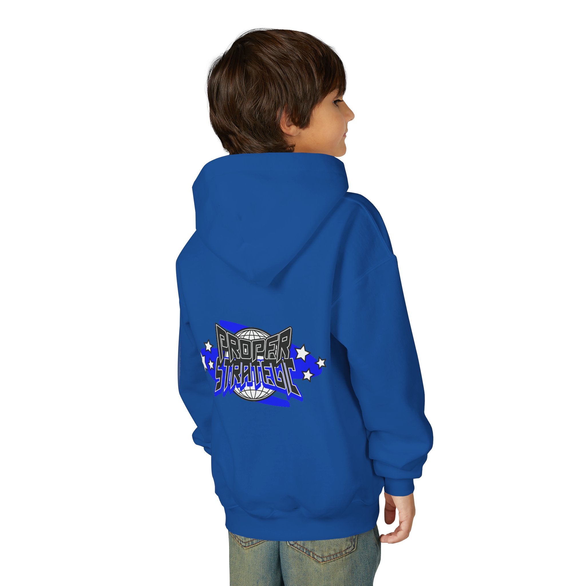 Youth Hoodie — 'Strategic' Graphic Pullover for Kids