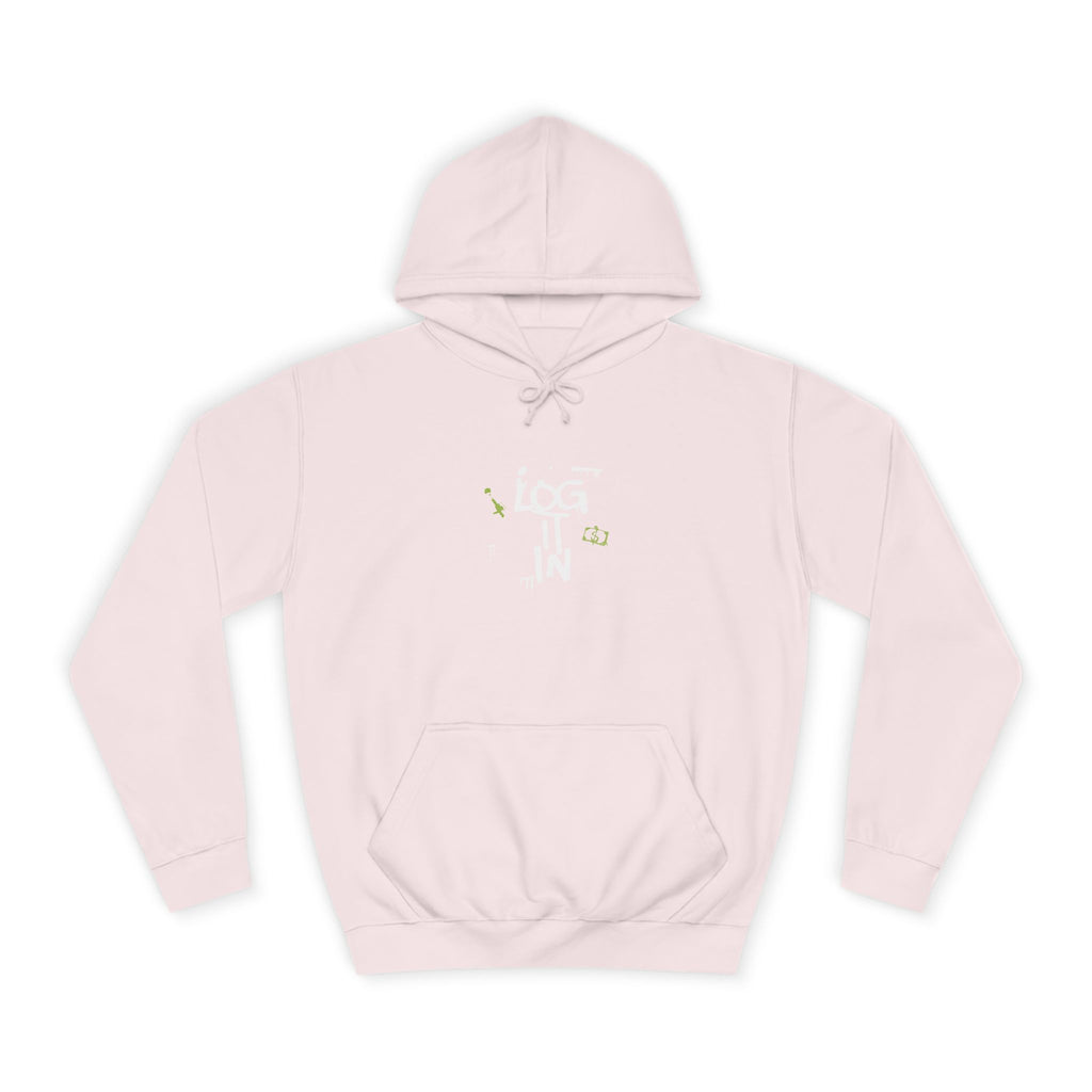 log it in Hoodie — Minimal Vintage Print