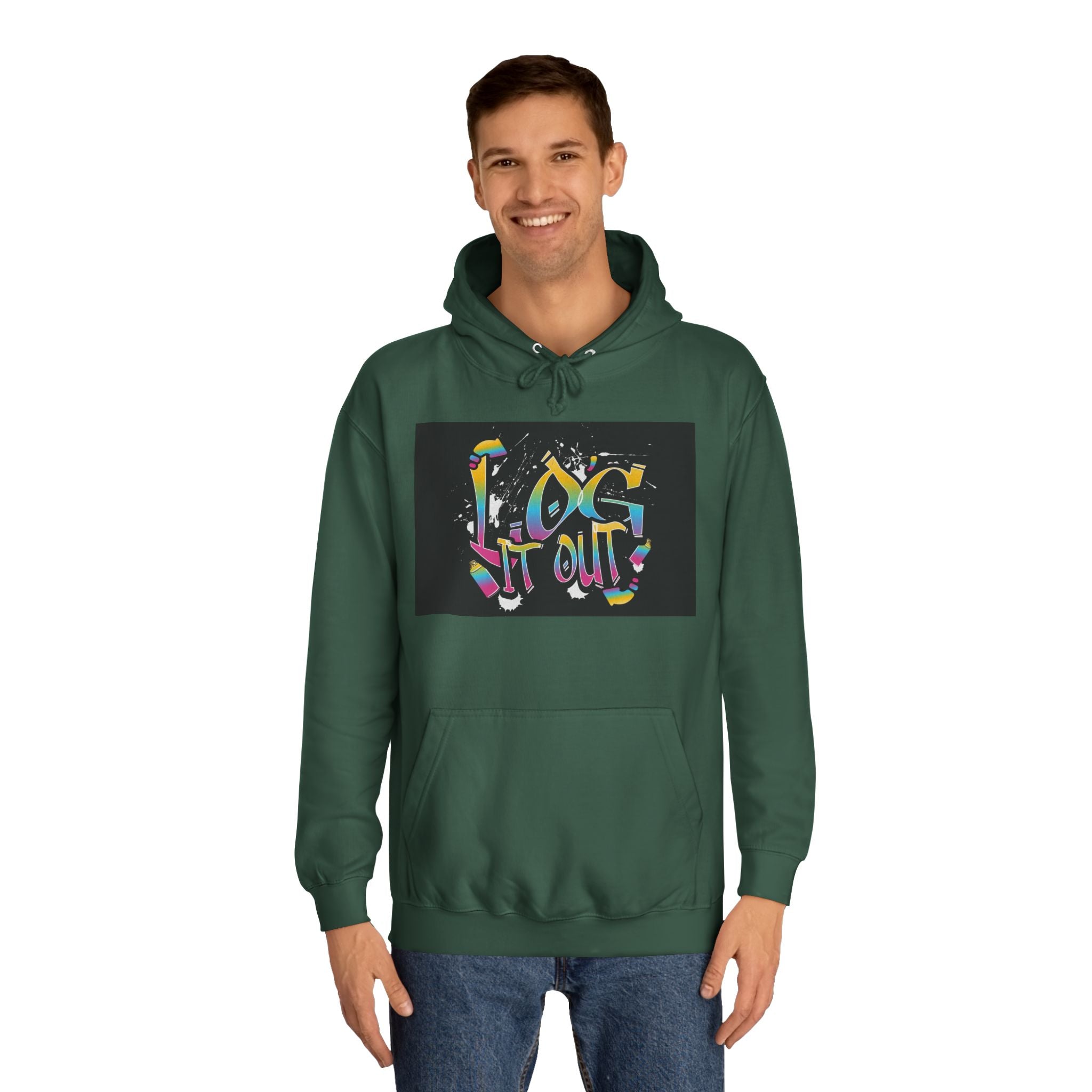 Colorful Unisex log it out Hoodie - Perfect for Students, Casual Wear, Gifts, Relaxed Style, trendy wear