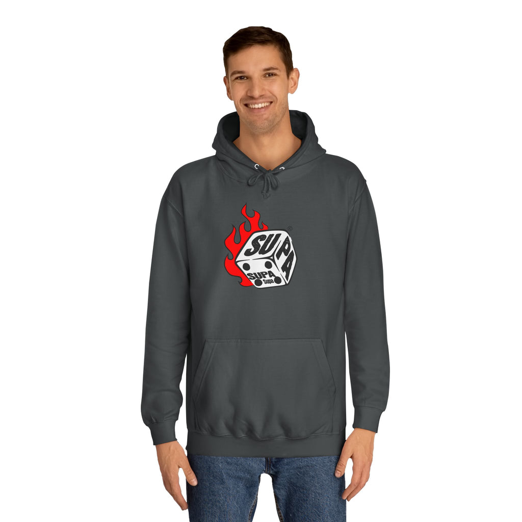 Cool Fire Graphic Unisex SUPA Hoodie, Apparel, Streetwear, Casual Wear, Unique Hooded Sweatshirt