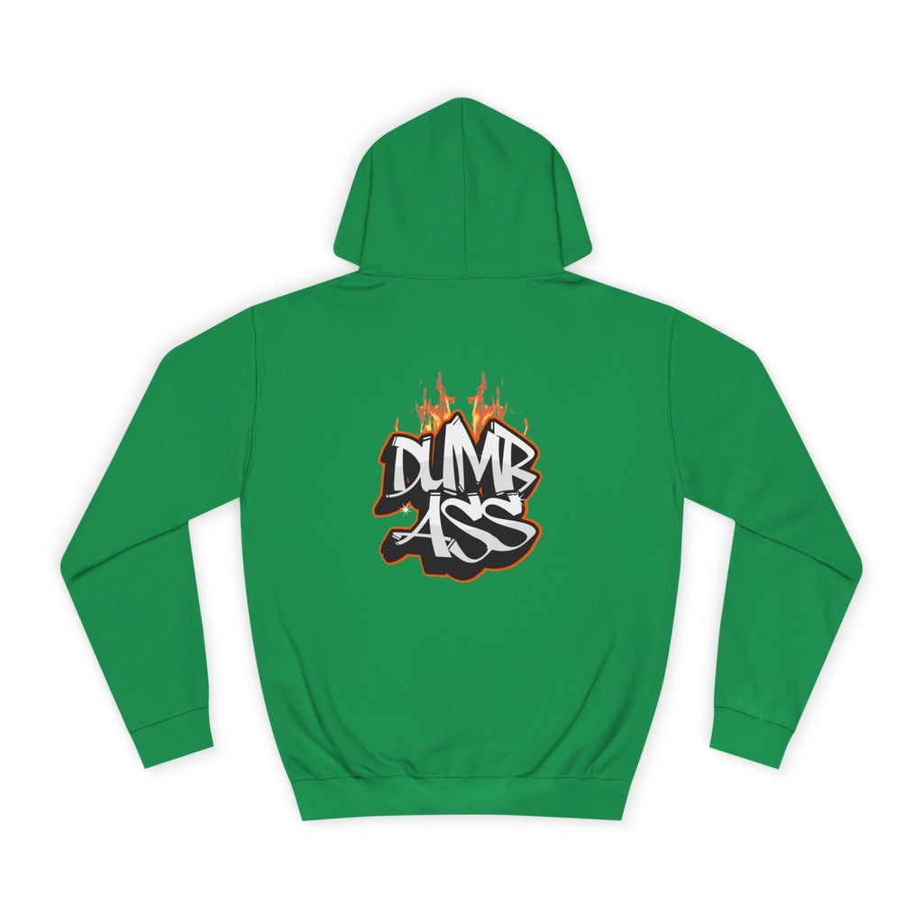 Dumb Ass Graffiti Hoodie – Bold Streetwear Pullover with Flame Lettering