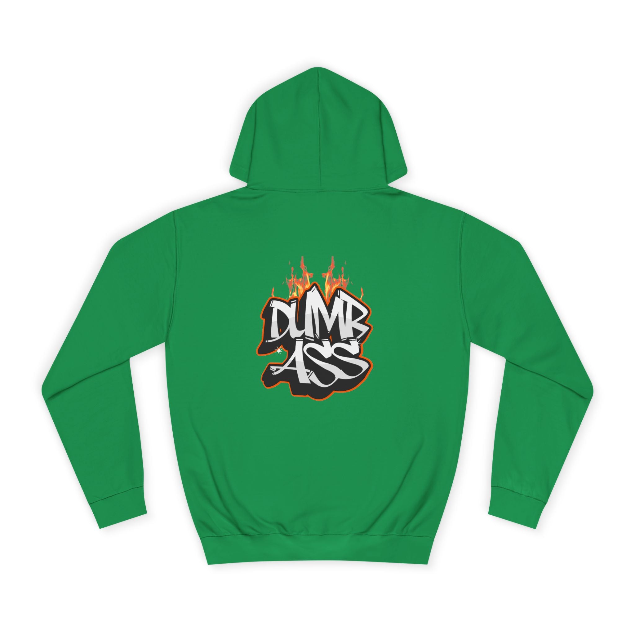 Dumb Ass Graffiti Hoodie – Bold Streetwear Pullover with Flame Lettering