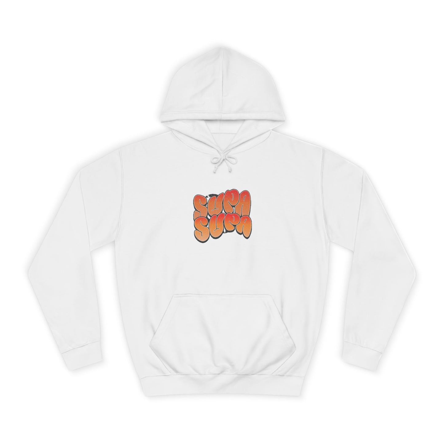 Unisex Hoodie with Retro 'Supa Supa' Design