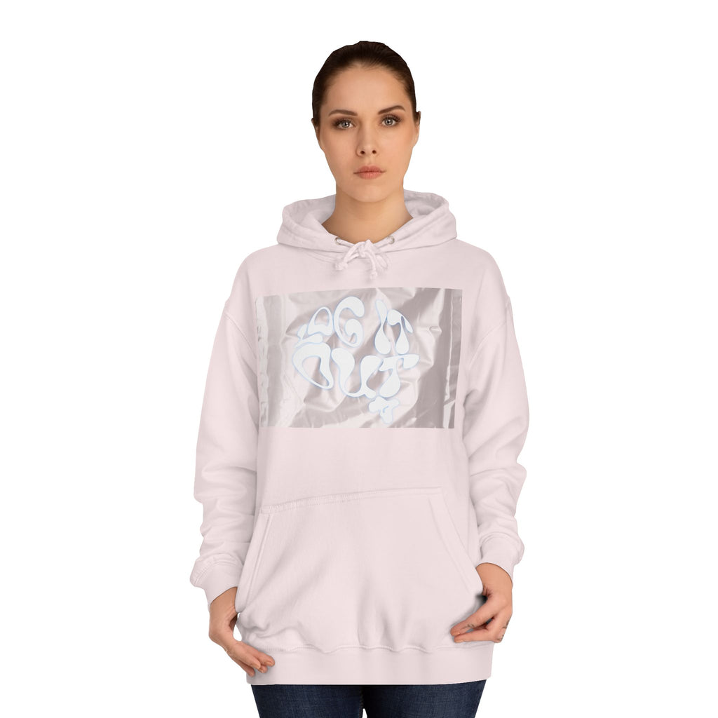 Cozy Unisex 'LOG IT OUT' Hoodie with Abstract Design, Sweatshirt, Graphic Hoodie, Casual Wear, Perfect Fit