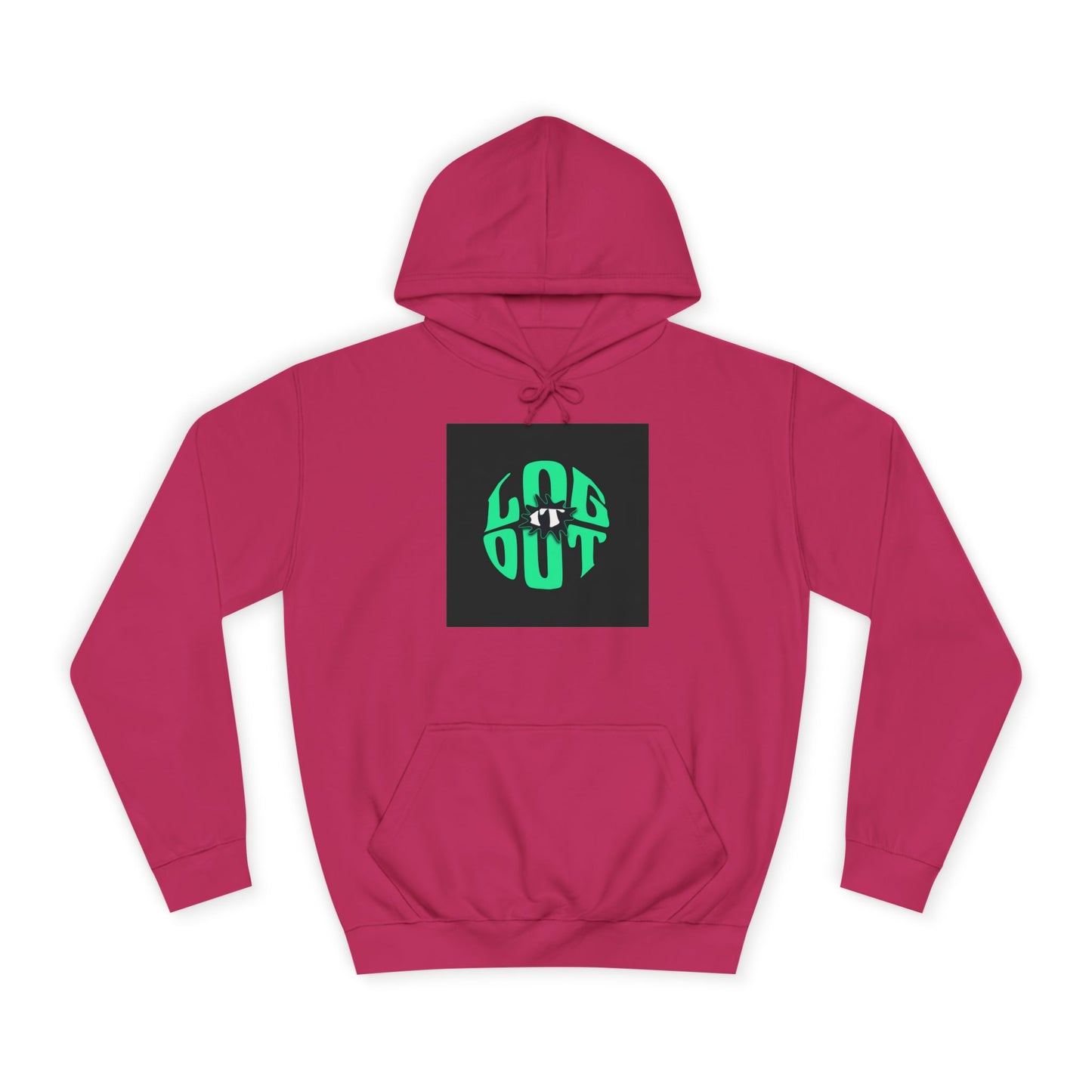Unisex Hoodie with 'LOG IT OUT' Design, Casual Streetwear, Cool Gift, Cozy Lounge Wear, Perfect for Fall