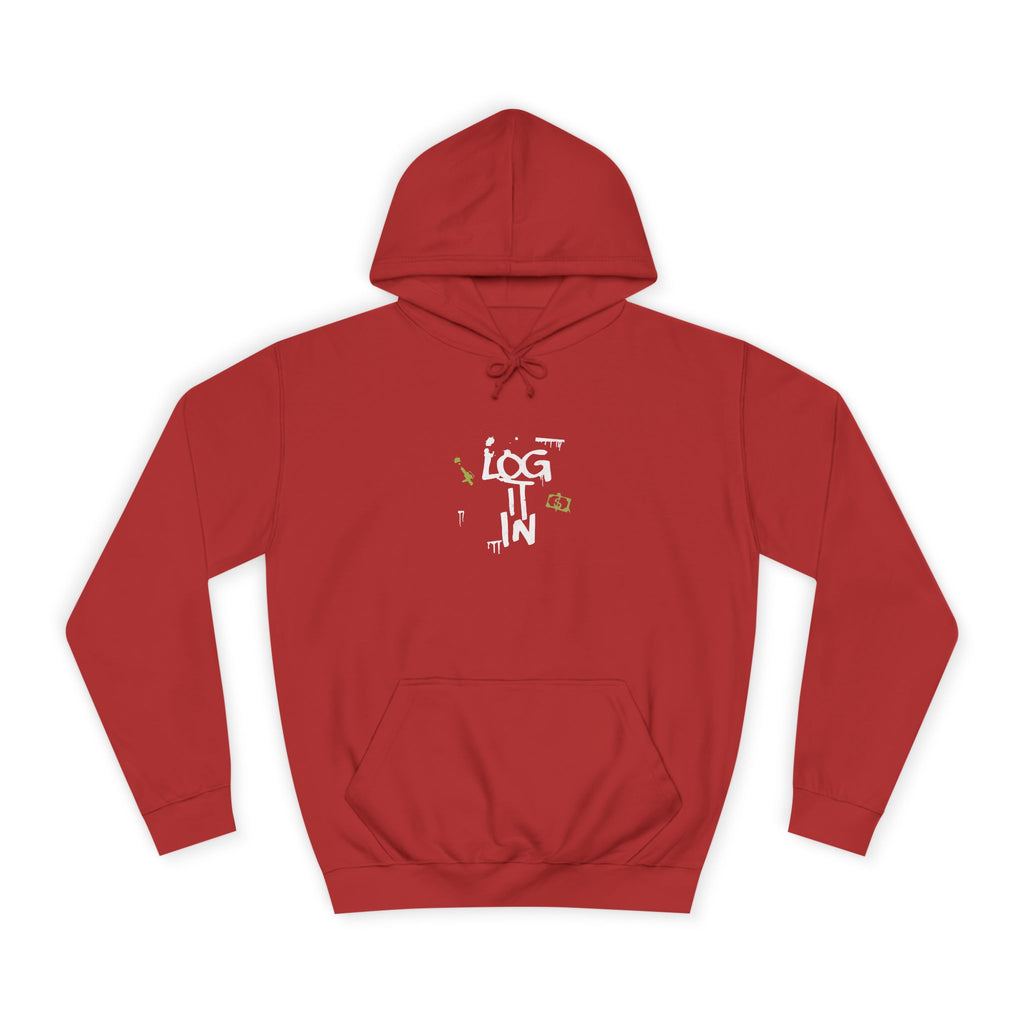 log it in Hoodie — Minimal Vintage Print